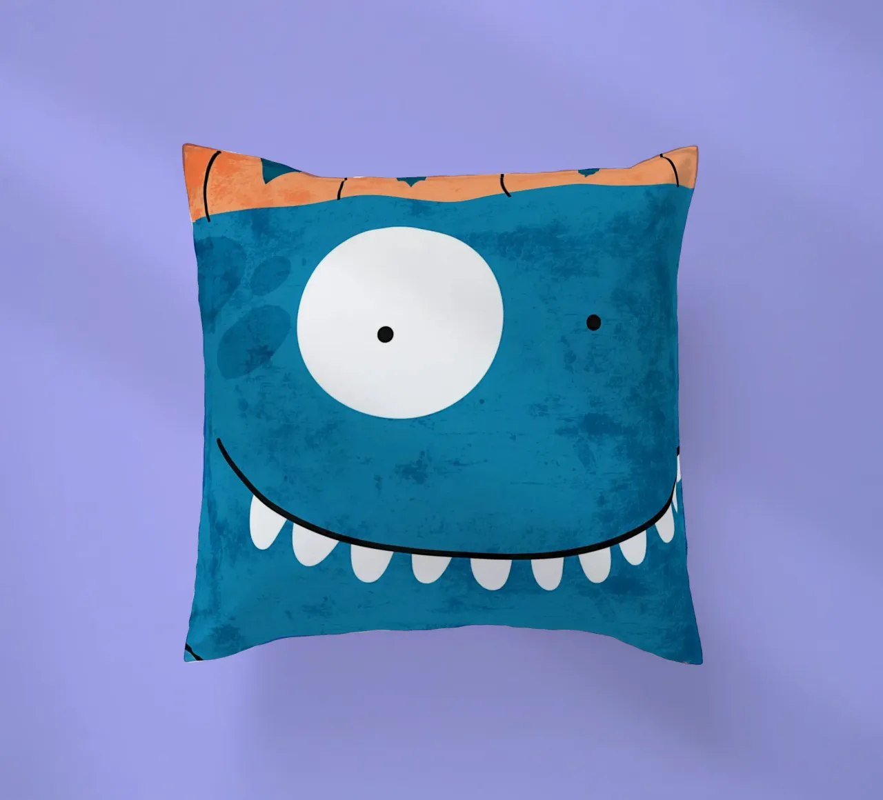 Faccia di mostro sorridente cuscino da EbrahimiStudio