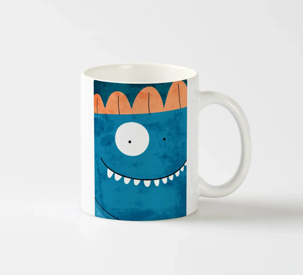 Faccia di mostro sorridente tazza in ceramica da EbrahimiStudio
