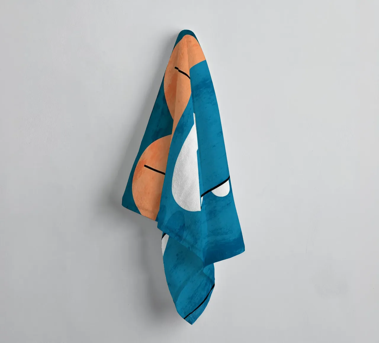 Smiling Monster Face towel by EbrahimiStudio