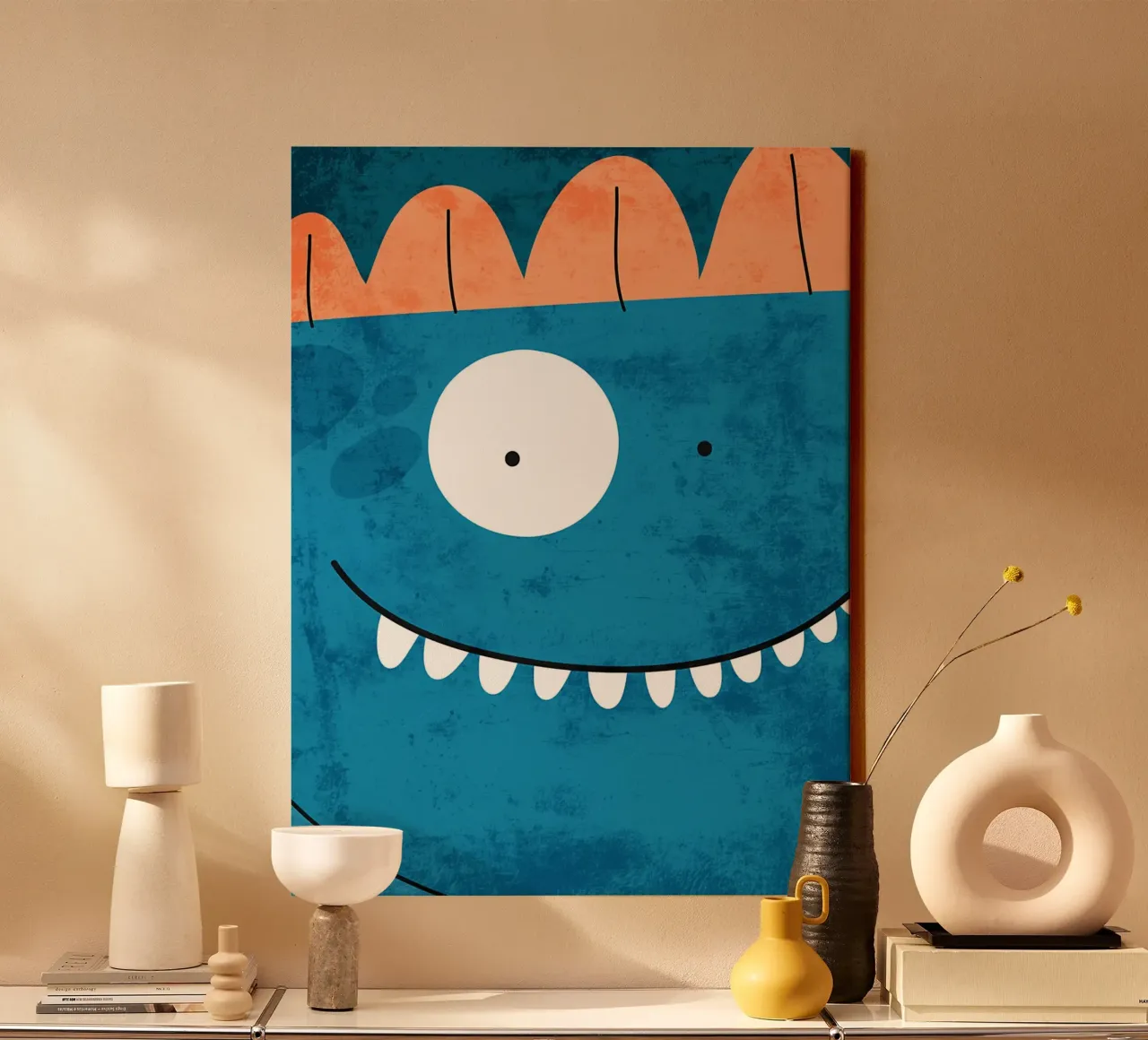 Faccia di mostro sorridente tela da EbrahimiStudio