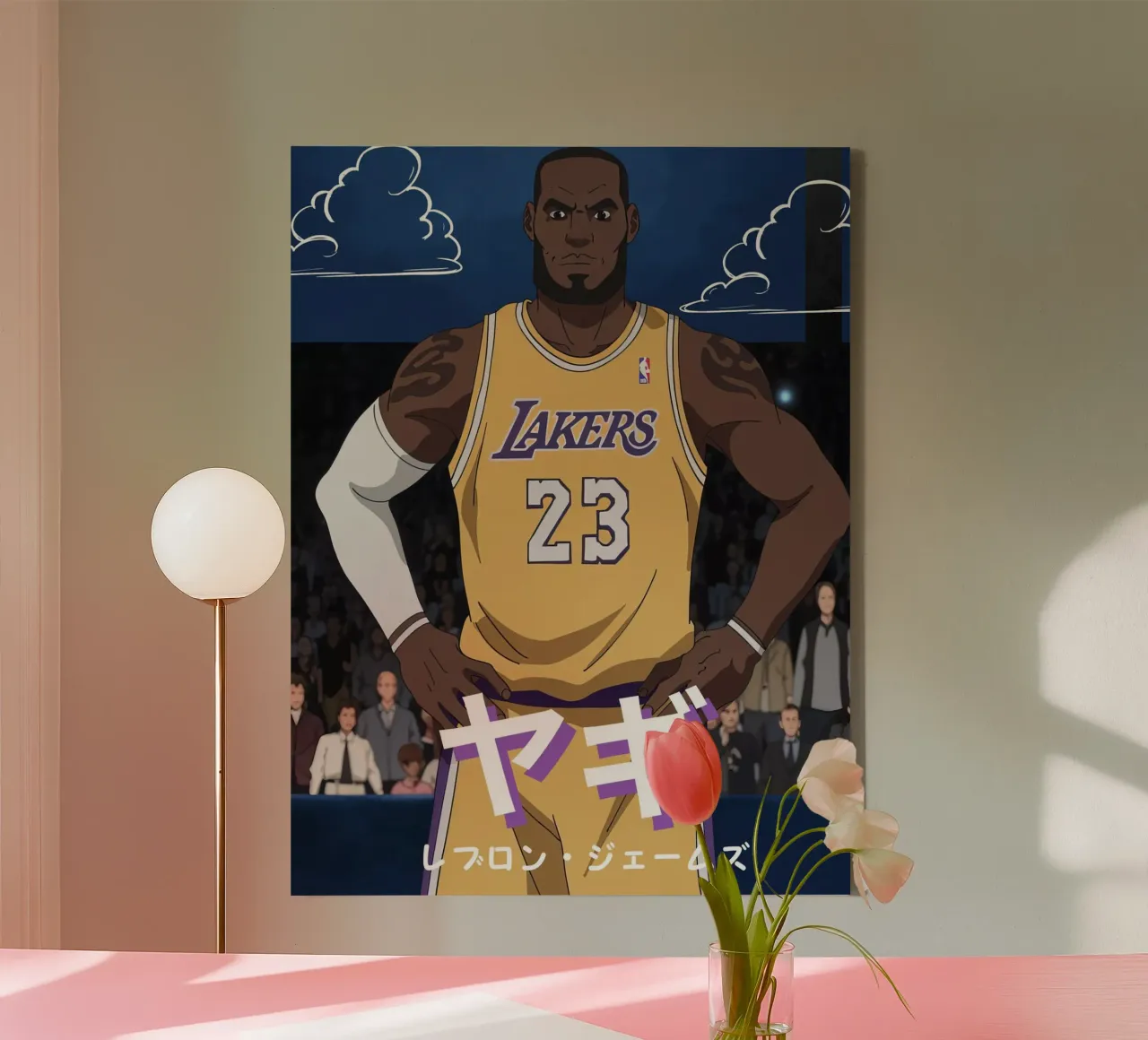 King James Anime tela con Cornice a cassetta da edsonramosart