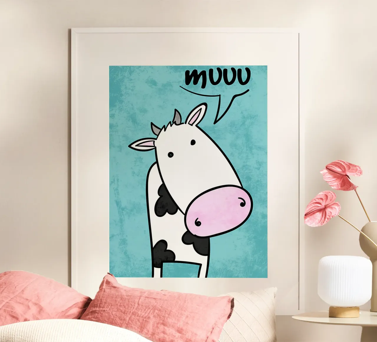 Suono della mucca Muuu carta hahnemühle da EbrahimiStudio