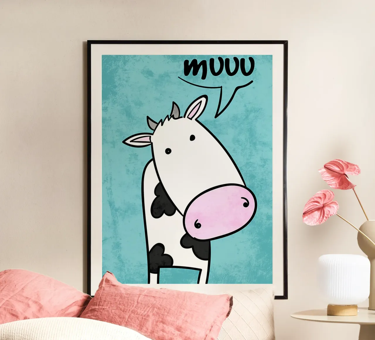 Suono della mucca Muuu carta hahnemühle da EbrahimiStudio