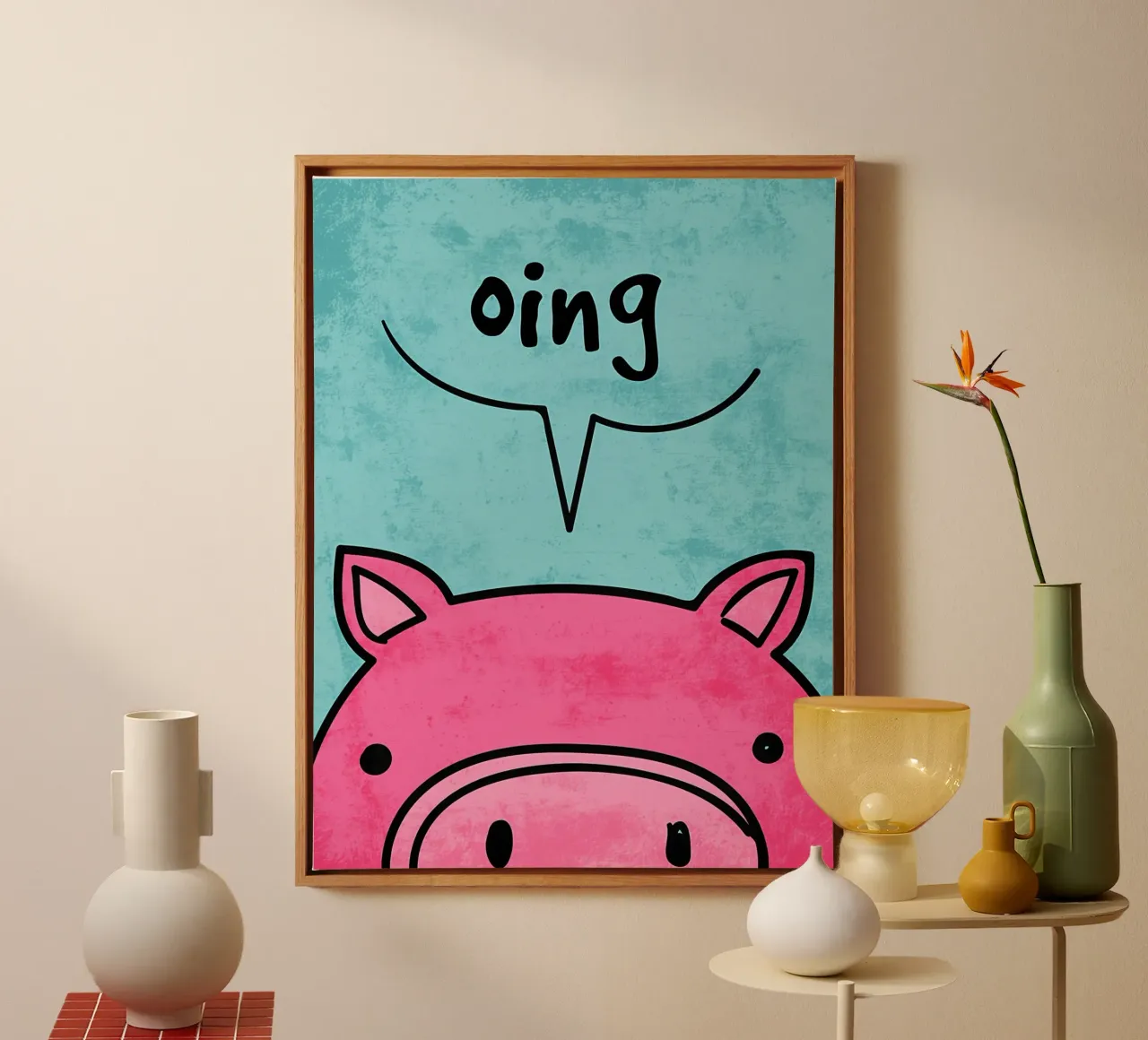Sound of Pig Oing canvas by EbrahimiStudio