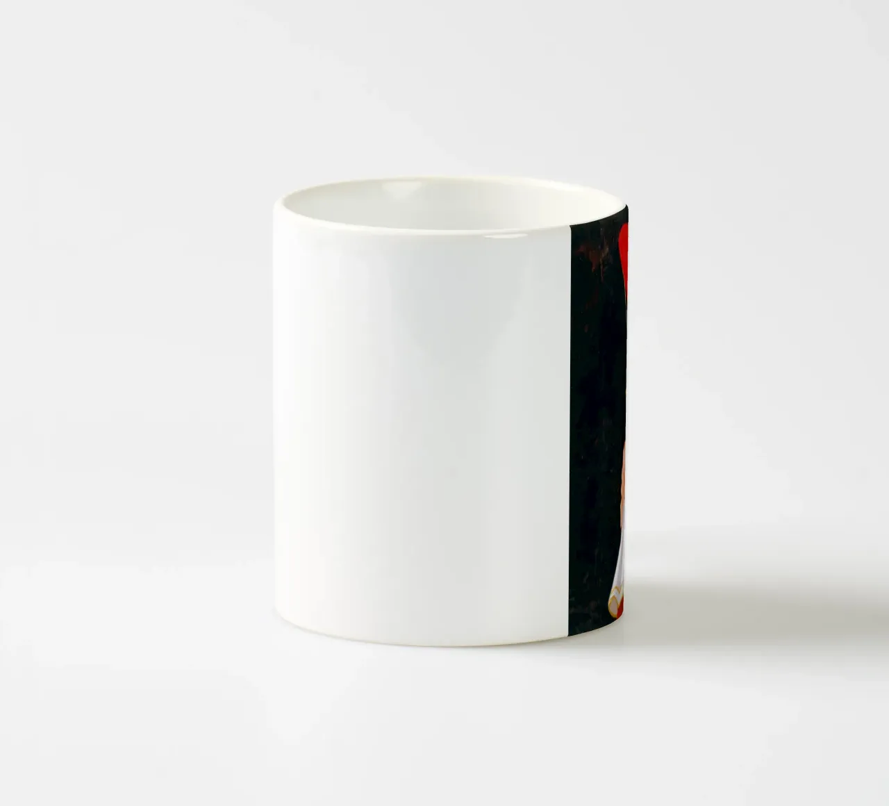 The Cracked Cardinal, 2001 ceramic mug by Alexandra Sutton