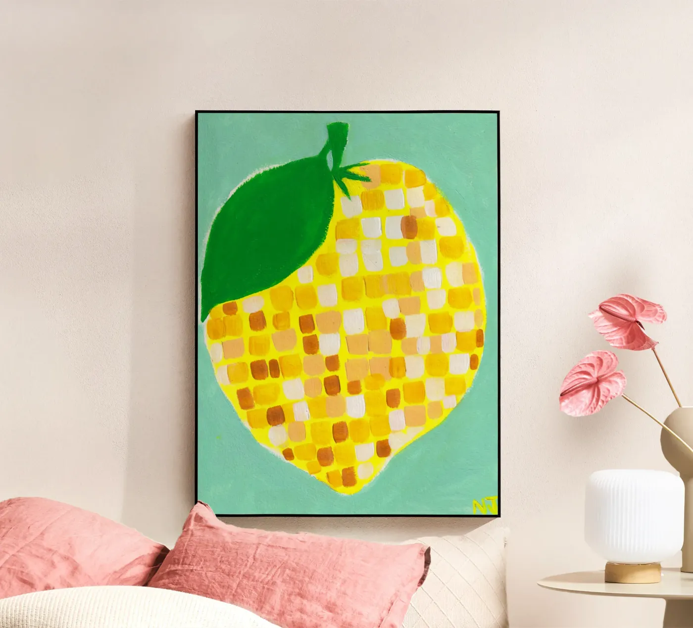Disco Lemon Acryl-Glas von Natasha Joseph