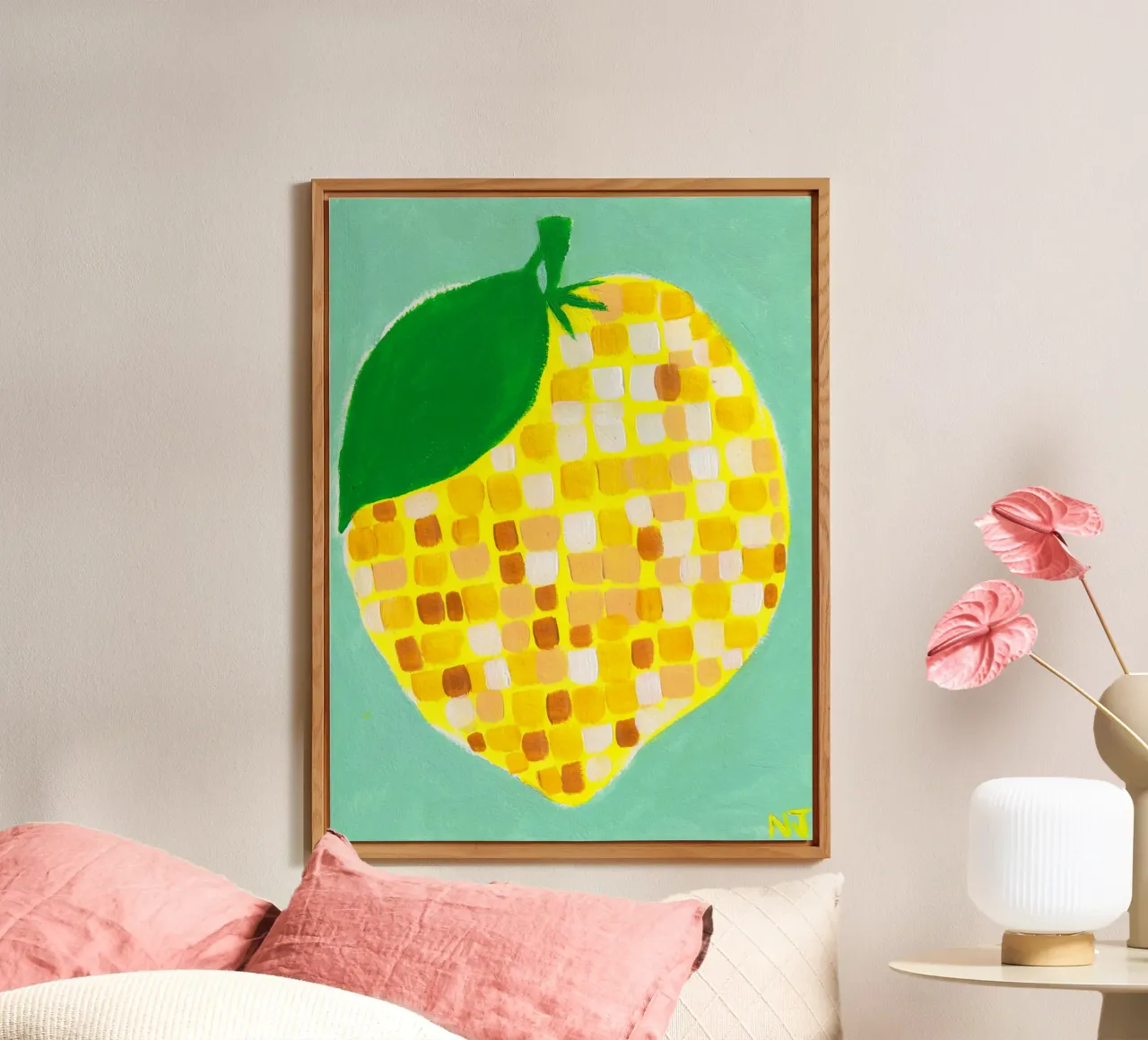 Disco Lemon alluminio dibond da Natasha Joseph