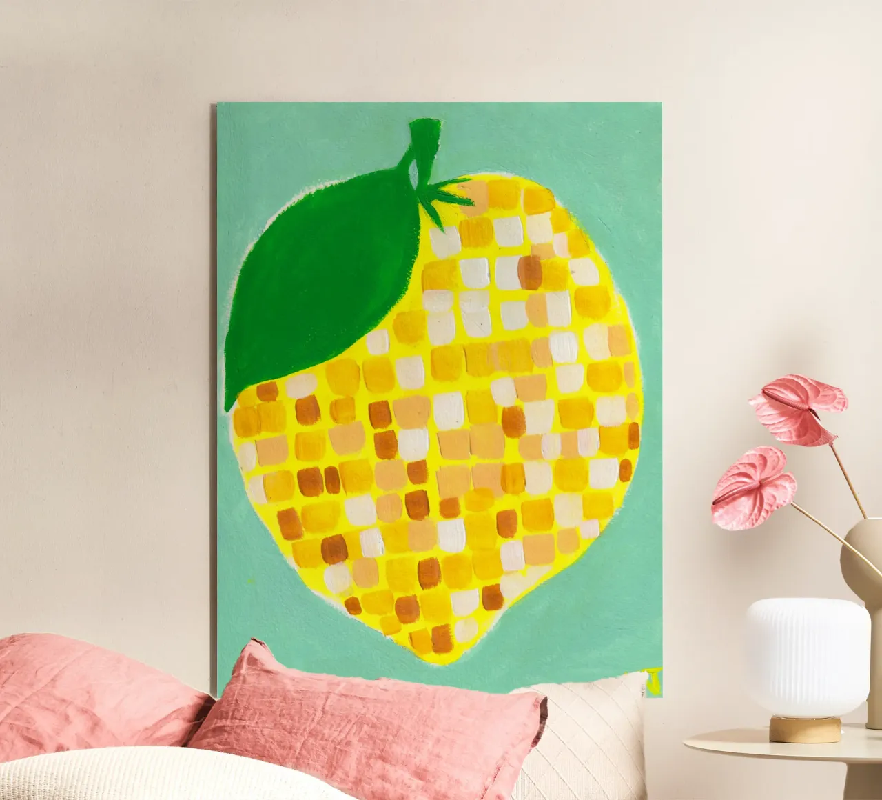 Disco Lemon alluminio dibond da Natasha Joseph