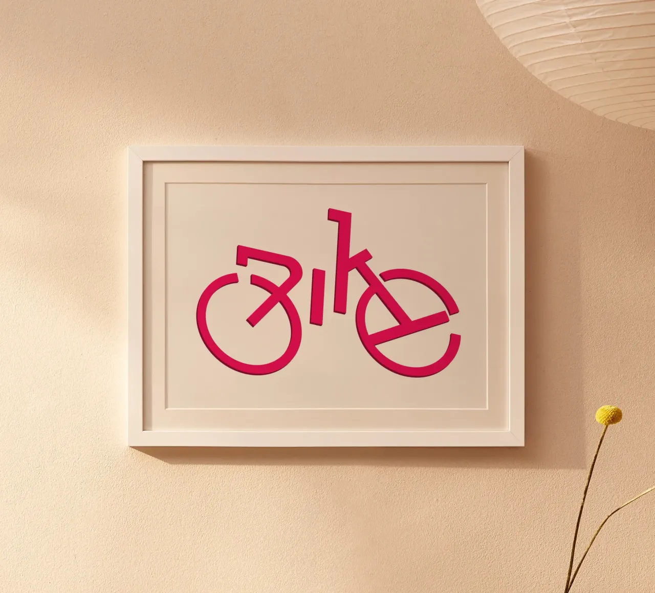Logotipo de bicicleta en 3D Ilustración poster de Urban Life