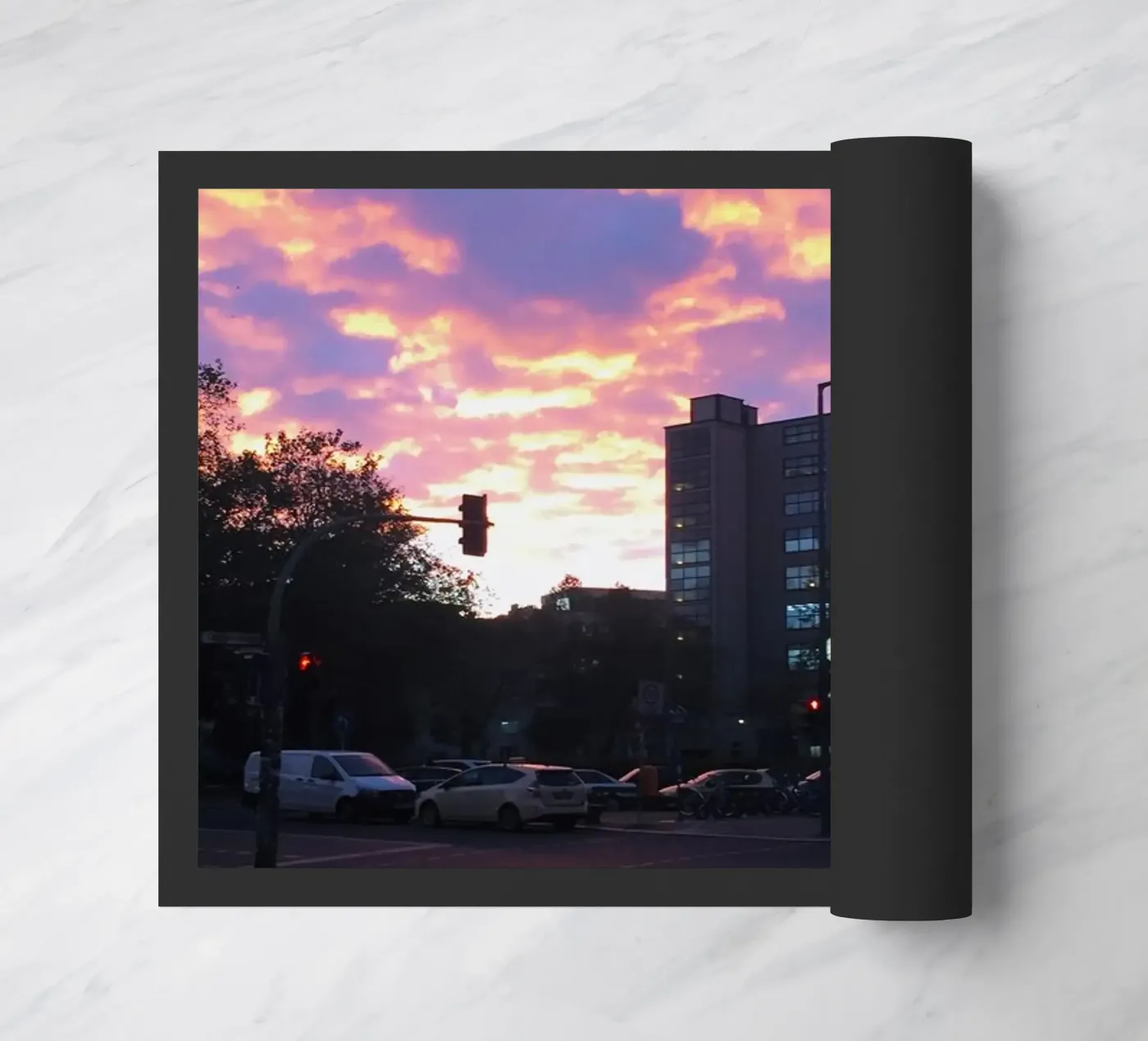 Orange light doormat by Löwenzahntiger