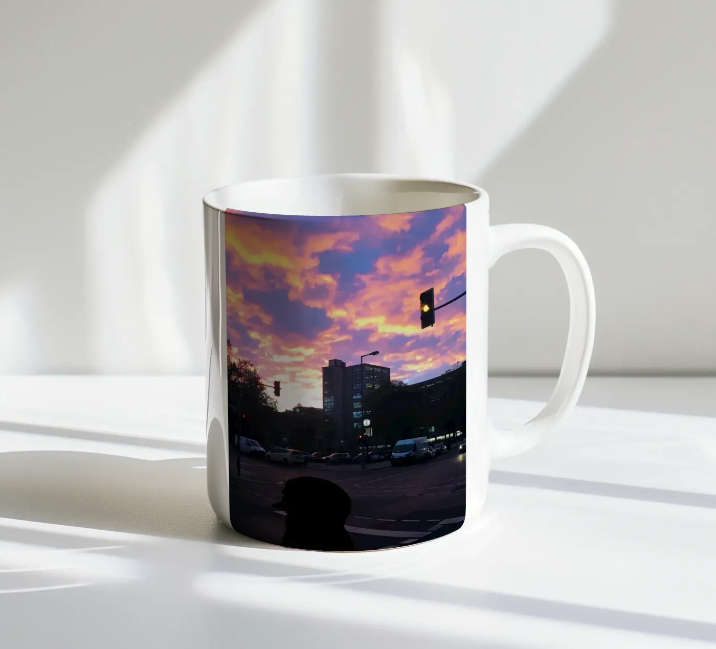Orange light ceramic mug by Löwenzahntiger