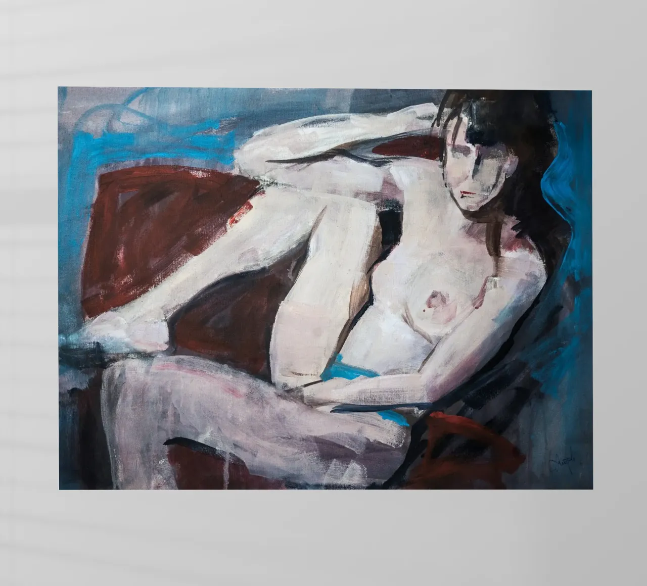 Girl On a red Couch pellicola backlit da Stoian Hitrov