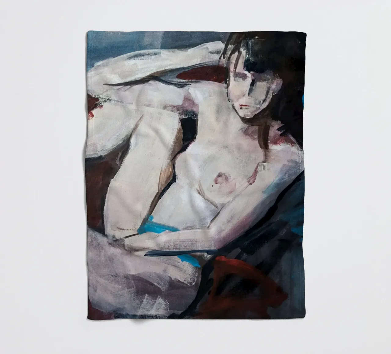 Girl On a red Couch coperta in pile da Stoian Hitrov