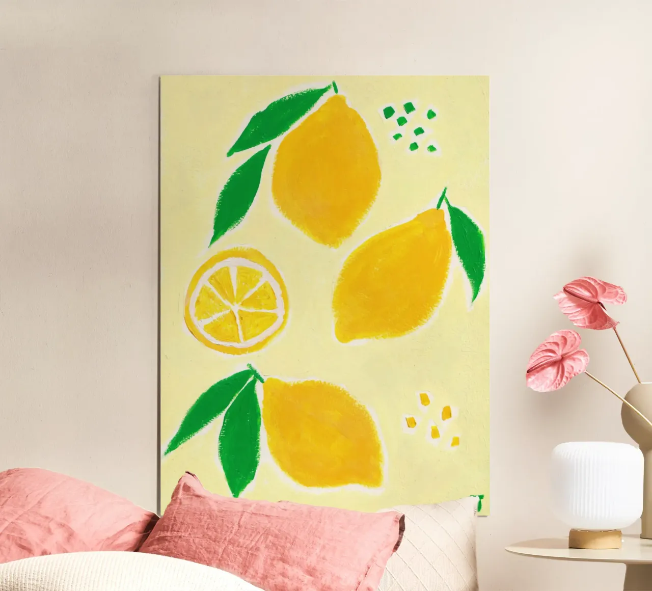 Lemon Season poster con telaio in legno da Natasha Joseph