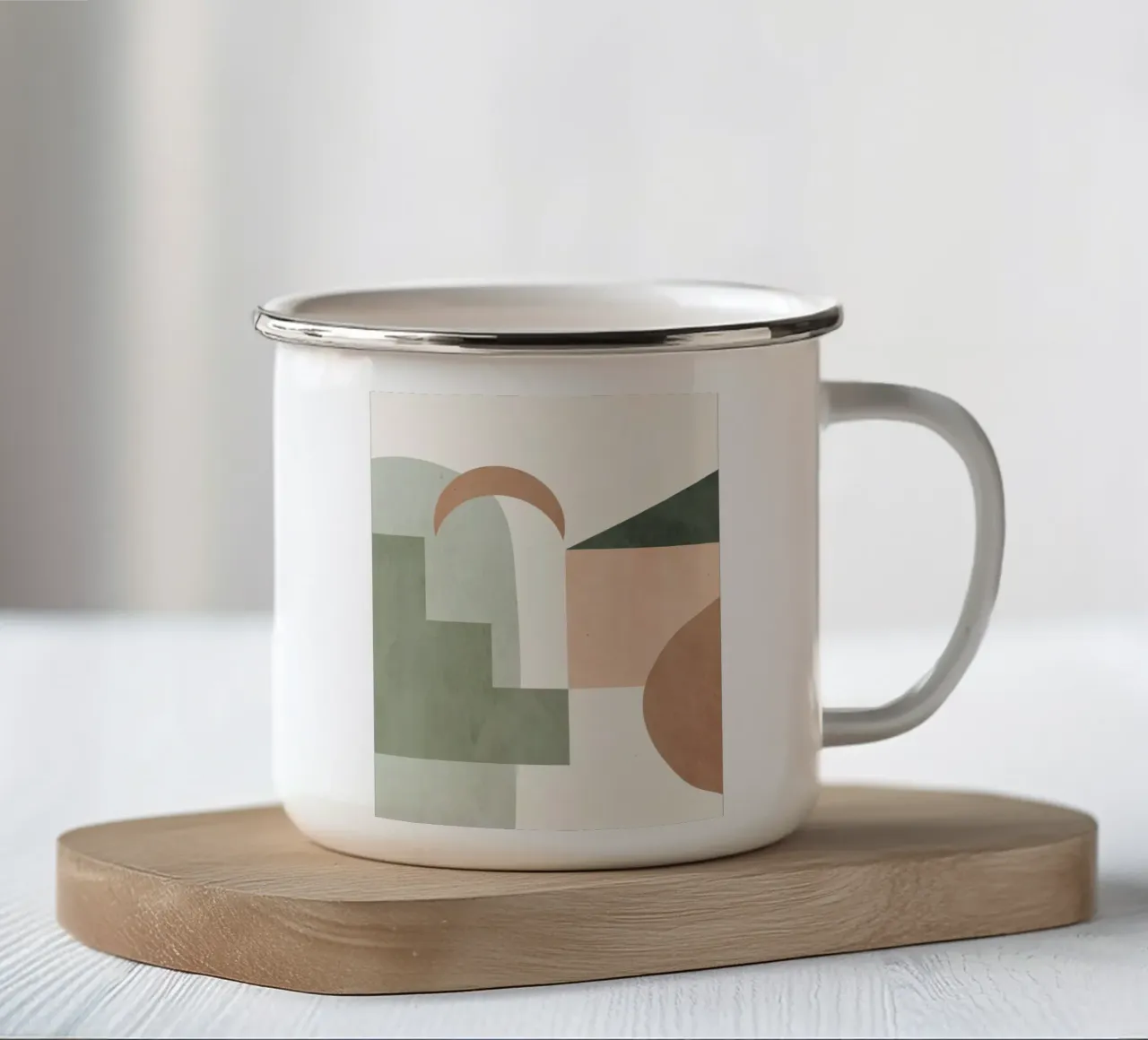 Geometria morbida tazza in smalto da LeaDArt