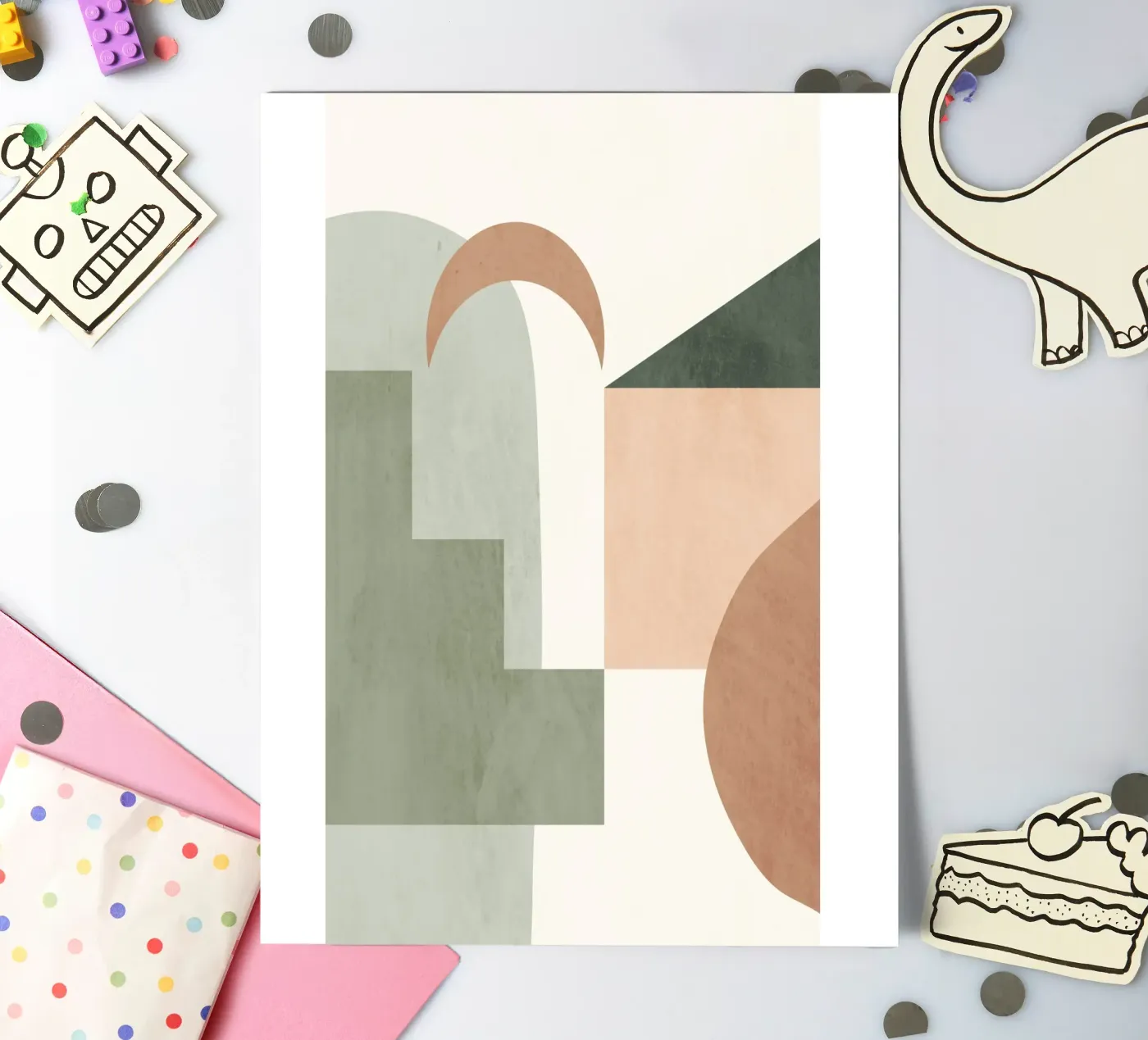 Soft Geometry sticker sheet by LeaDArt