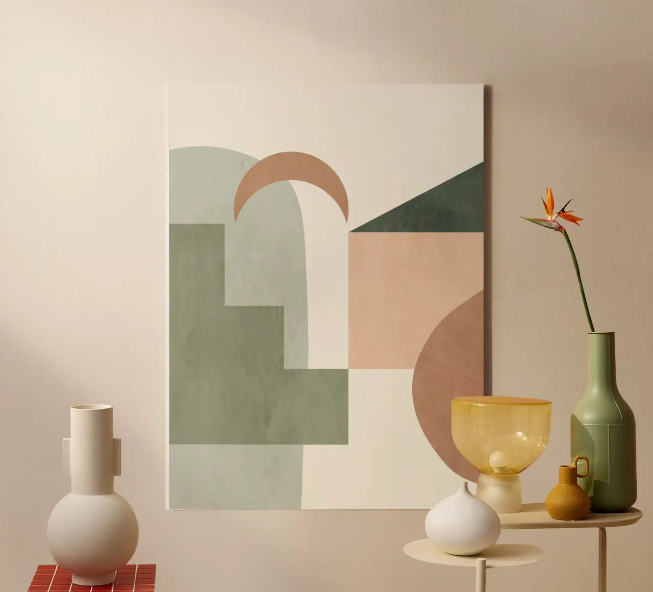 Soft Geometry canvas with Floater frame by LeaDArt