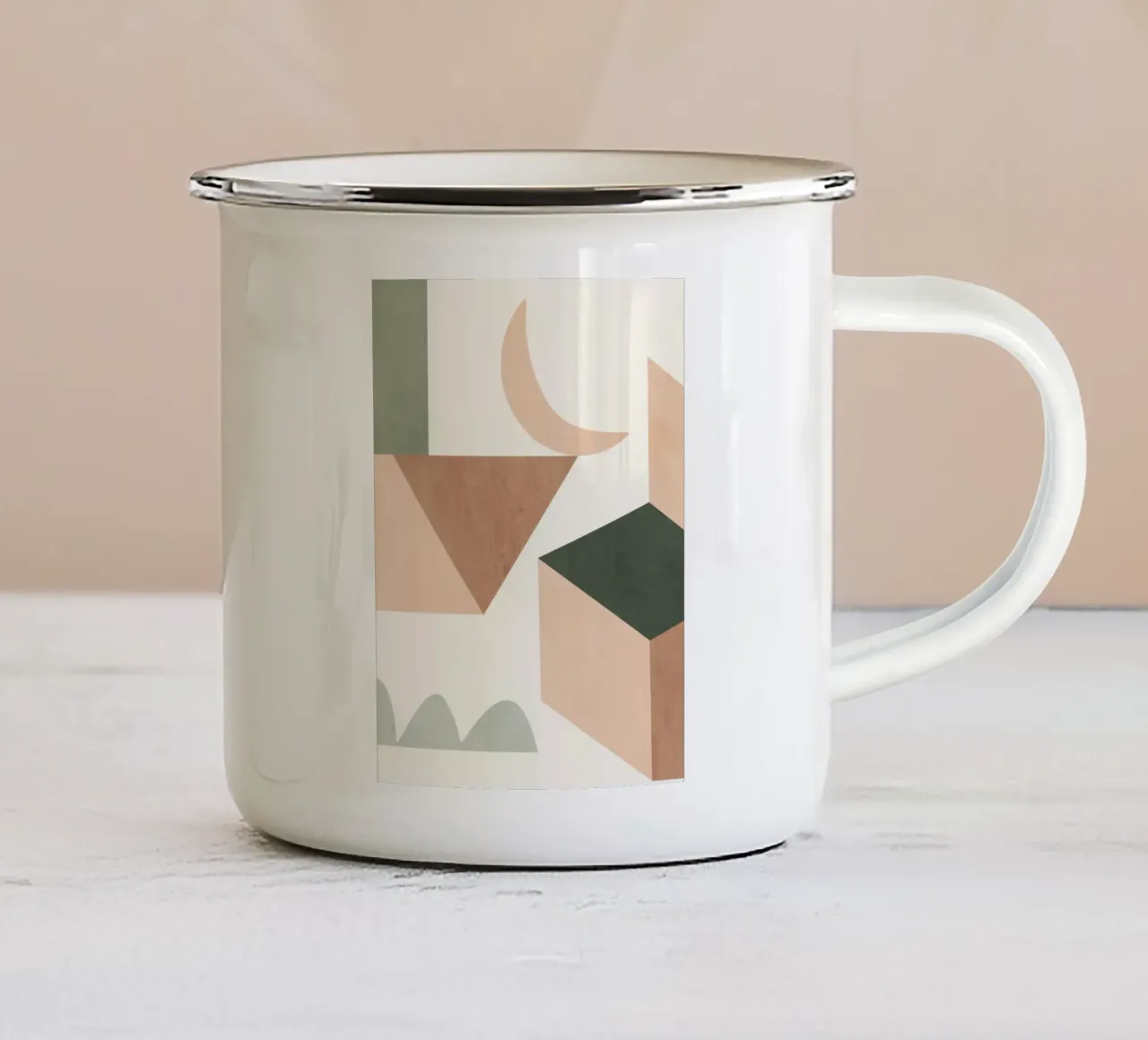 Luna e blocchi tazza in smalto da LeaDArt