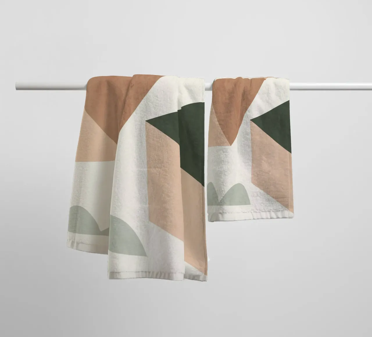 Moon and Blocks towel by LeaDArt