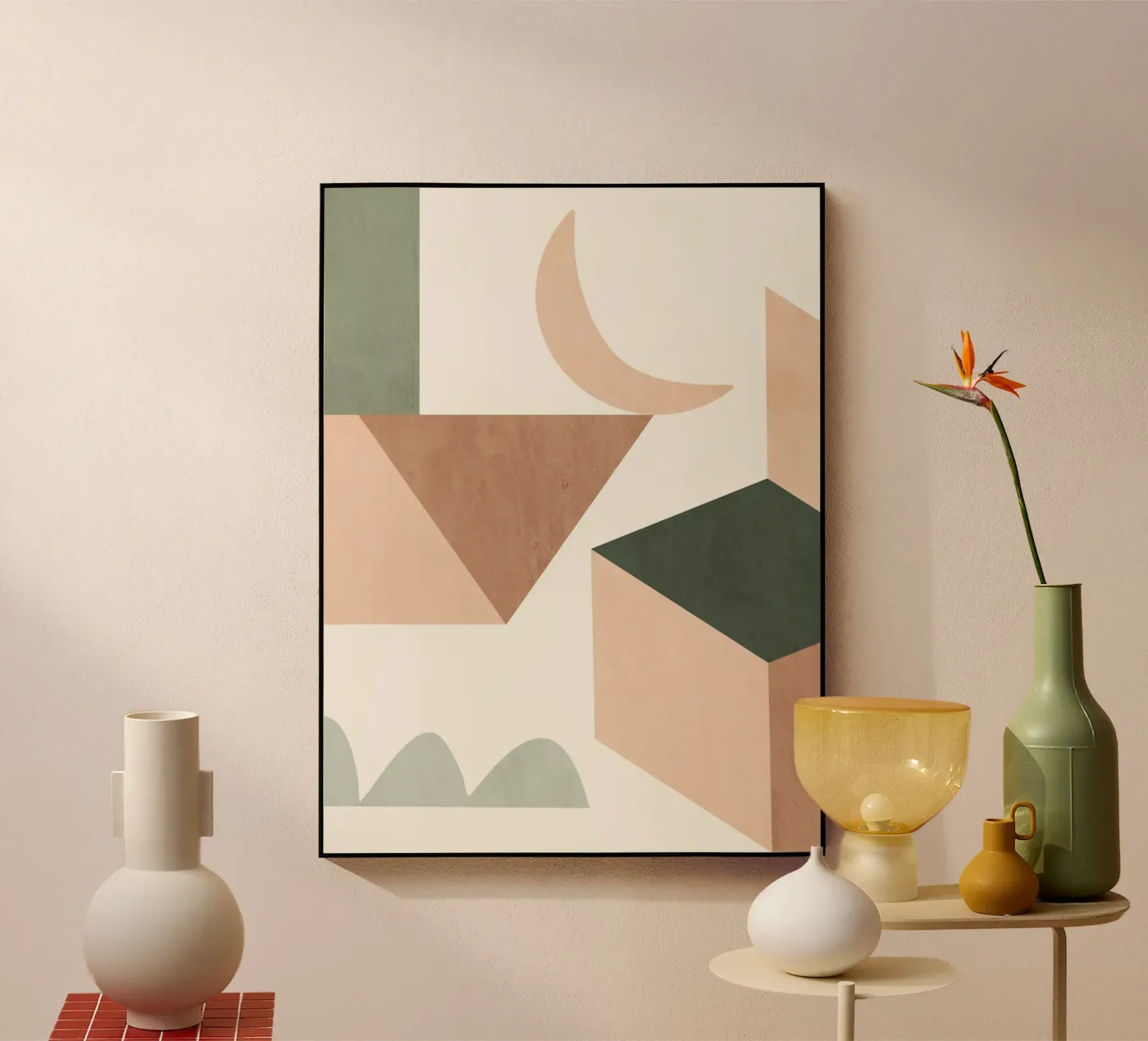 Mond und Blöcke Acryl-Glas von LeaDArt