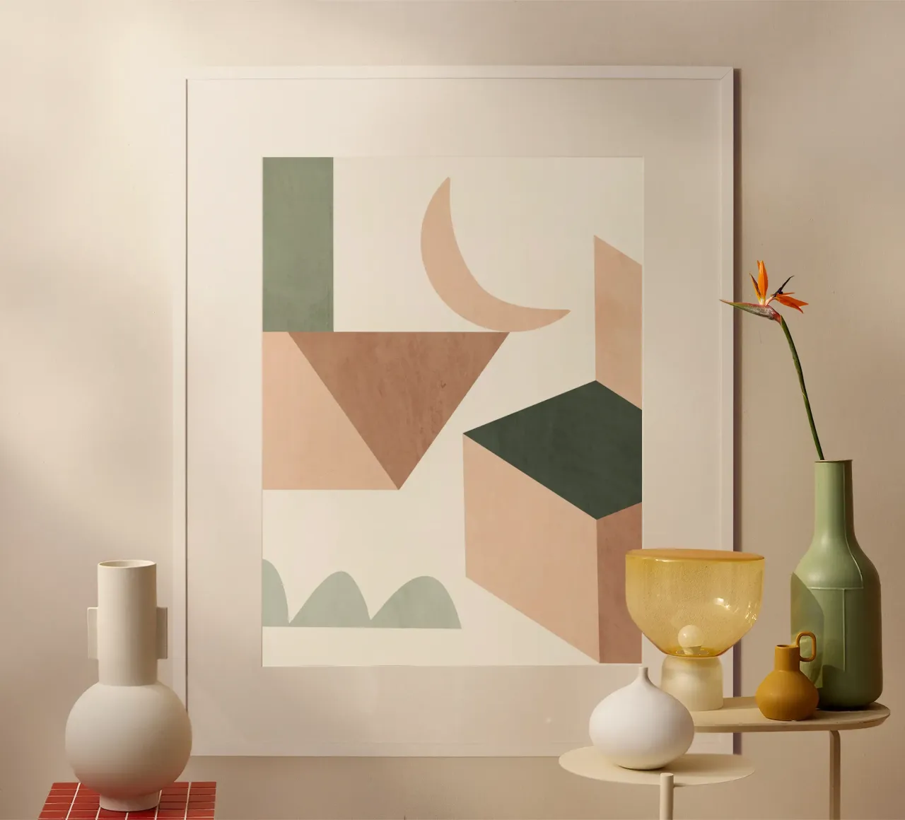 Moon and Blocks poster by LeaDArt
