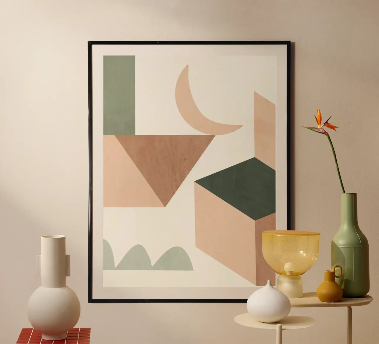 Moon and Blocks poster by LeaDArt