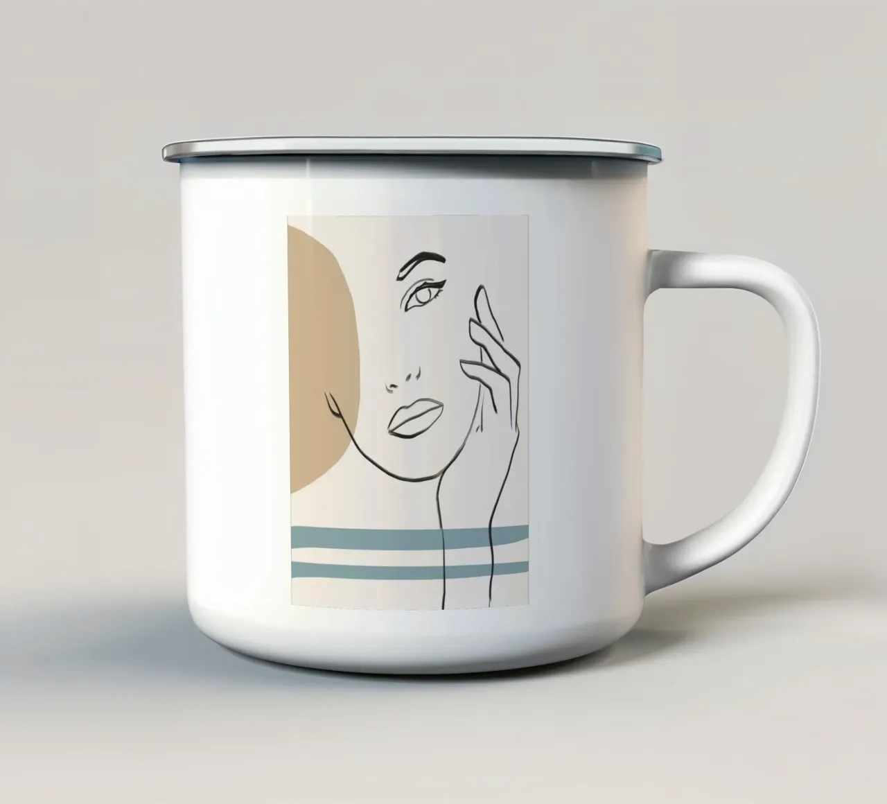 Linee di pensiero tazza in smalto da LeaDArt