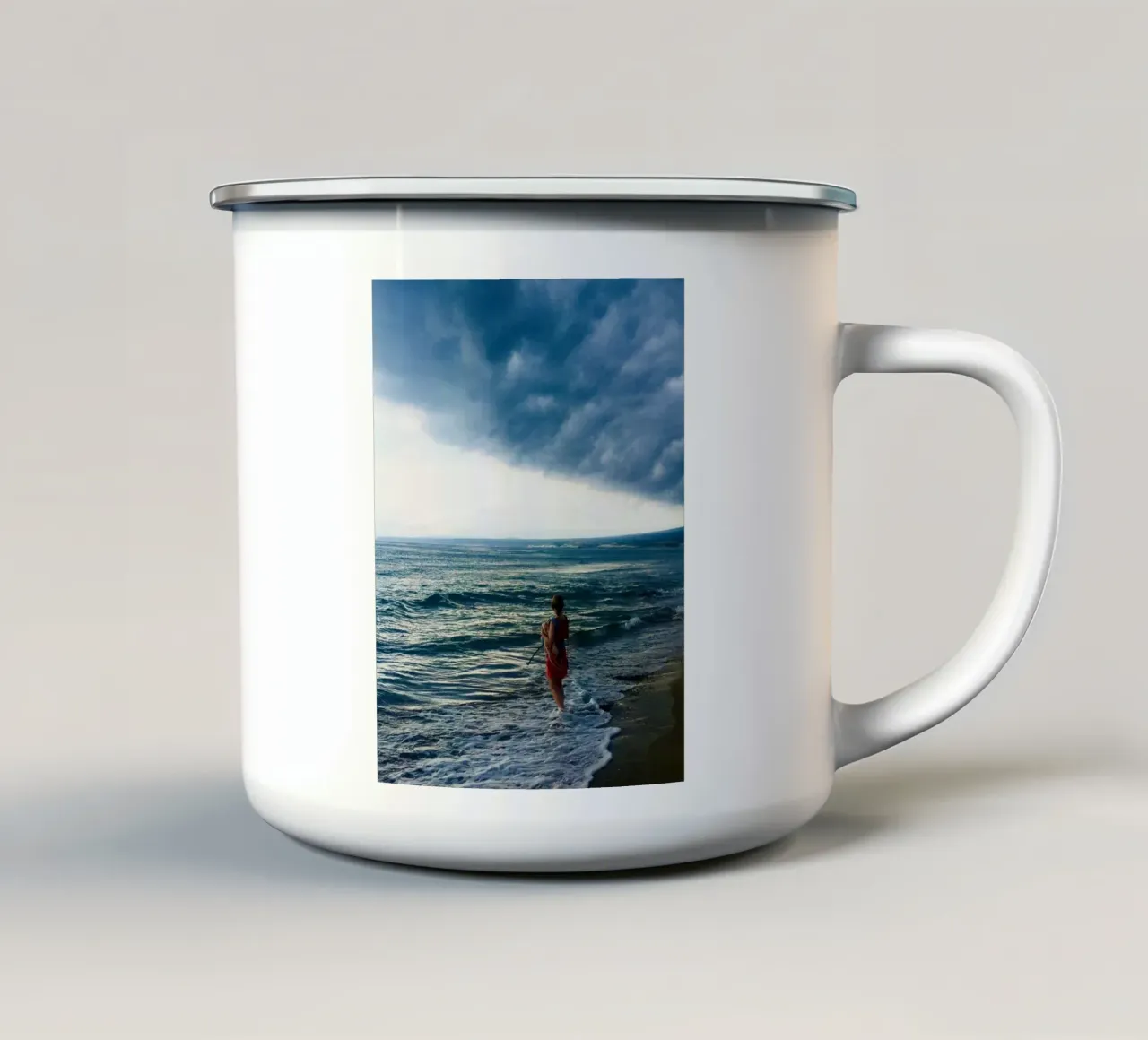 Keep him safe enamel mug by Löwenzahntiger