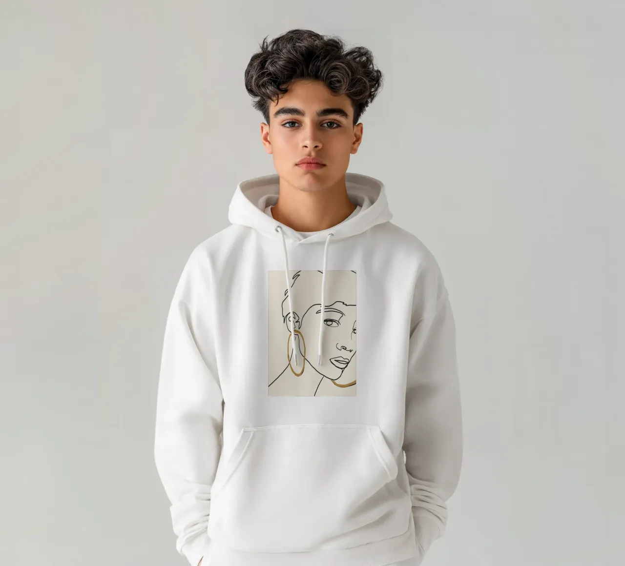 Lei in linea felpa con cappuccio da LeaDArt