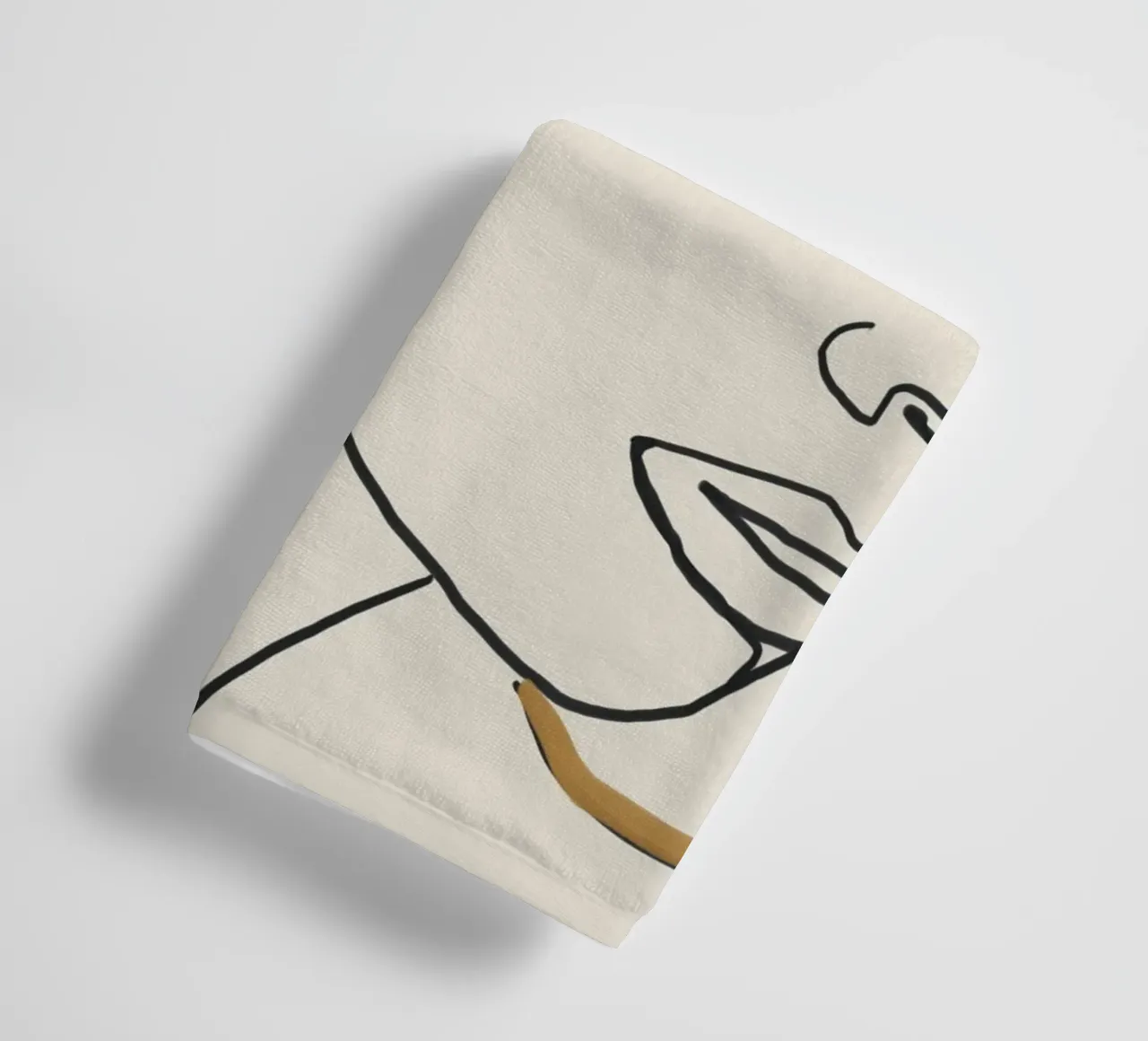 She in Lines towel by LeaDArt