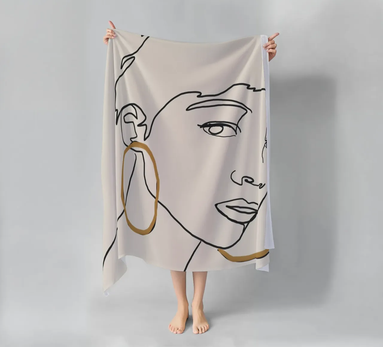 Lei in linea telo mare da LeaDArt