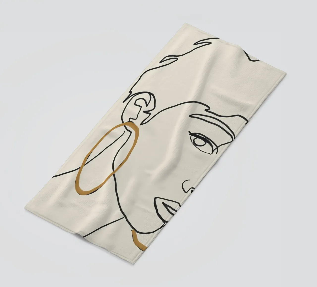 Lei in linea telo mare da LeaDArt