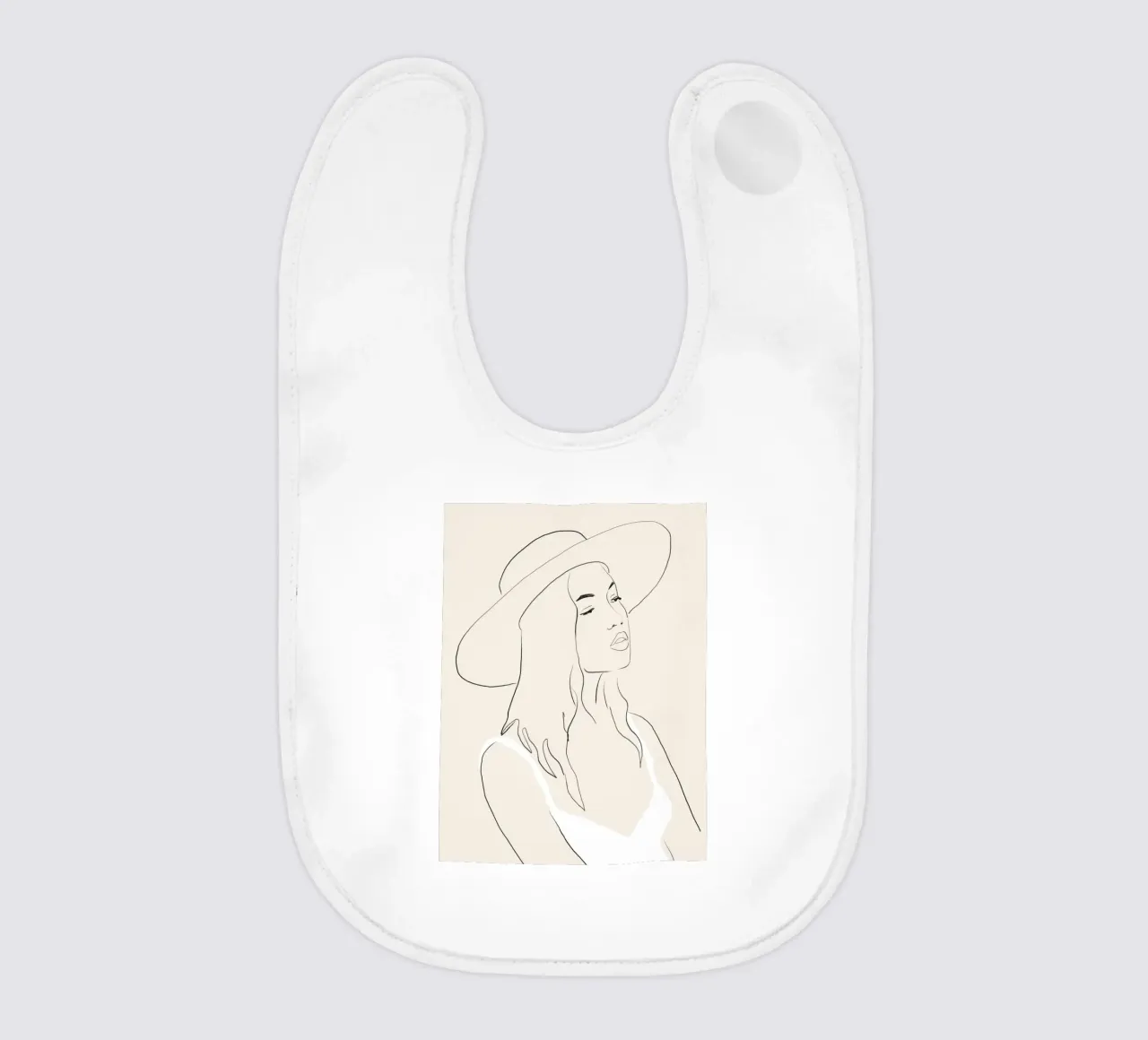 Under the Hat baby bib by LeaDArt
