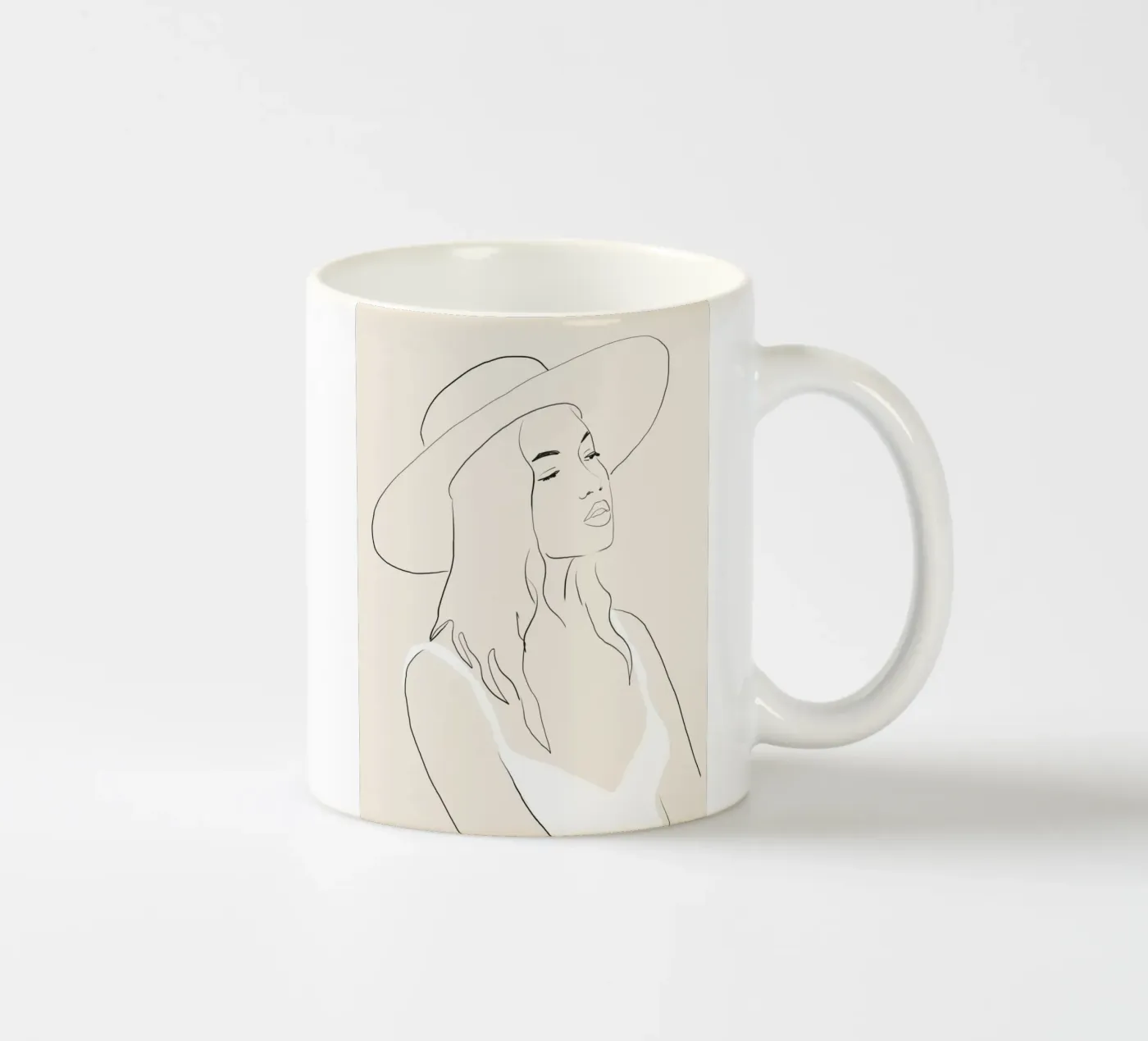 Under the Hat ceramic mug by LeaDArt