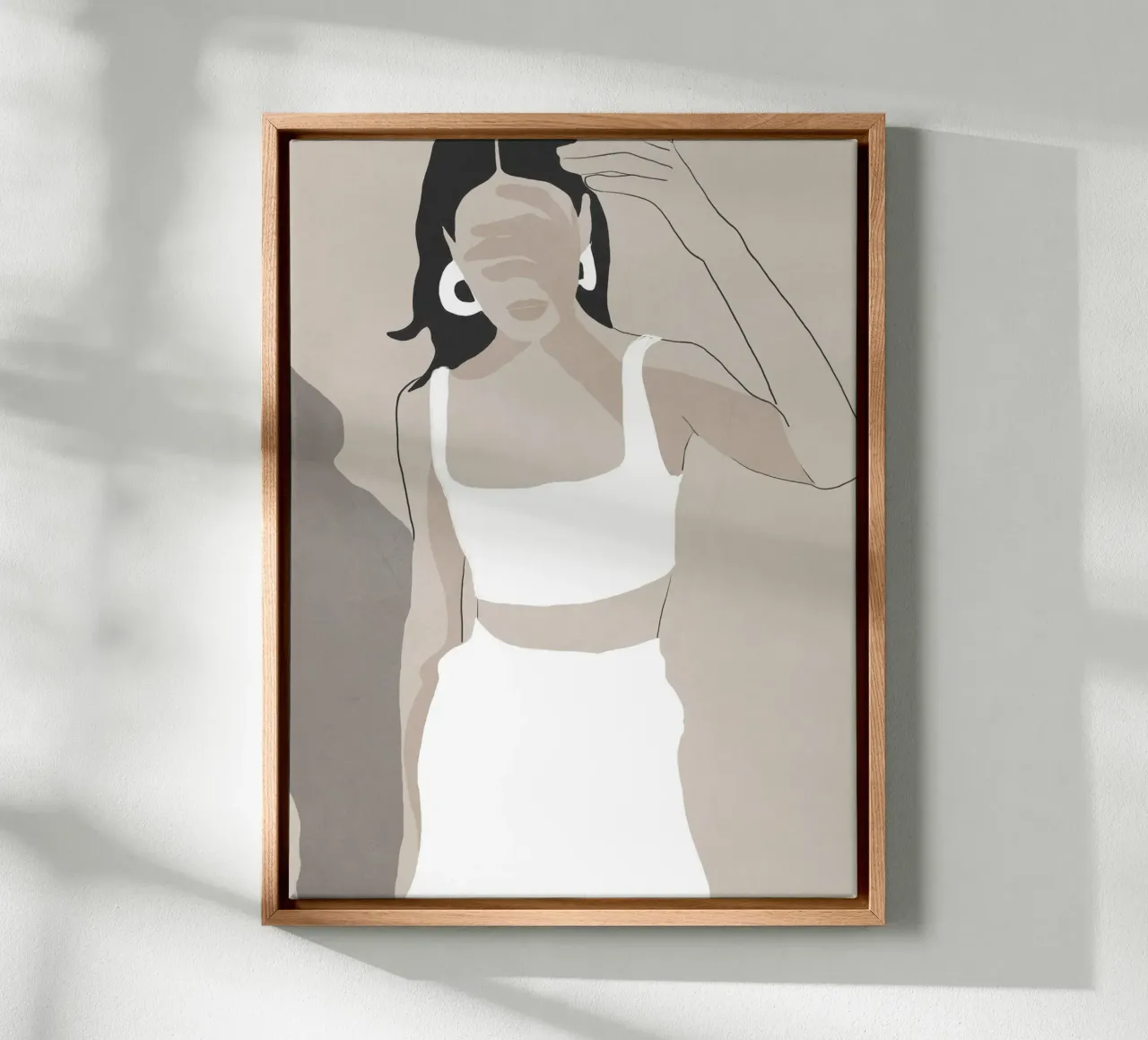 Shade Over Eyes canvas met Baklijst van LeaDArt