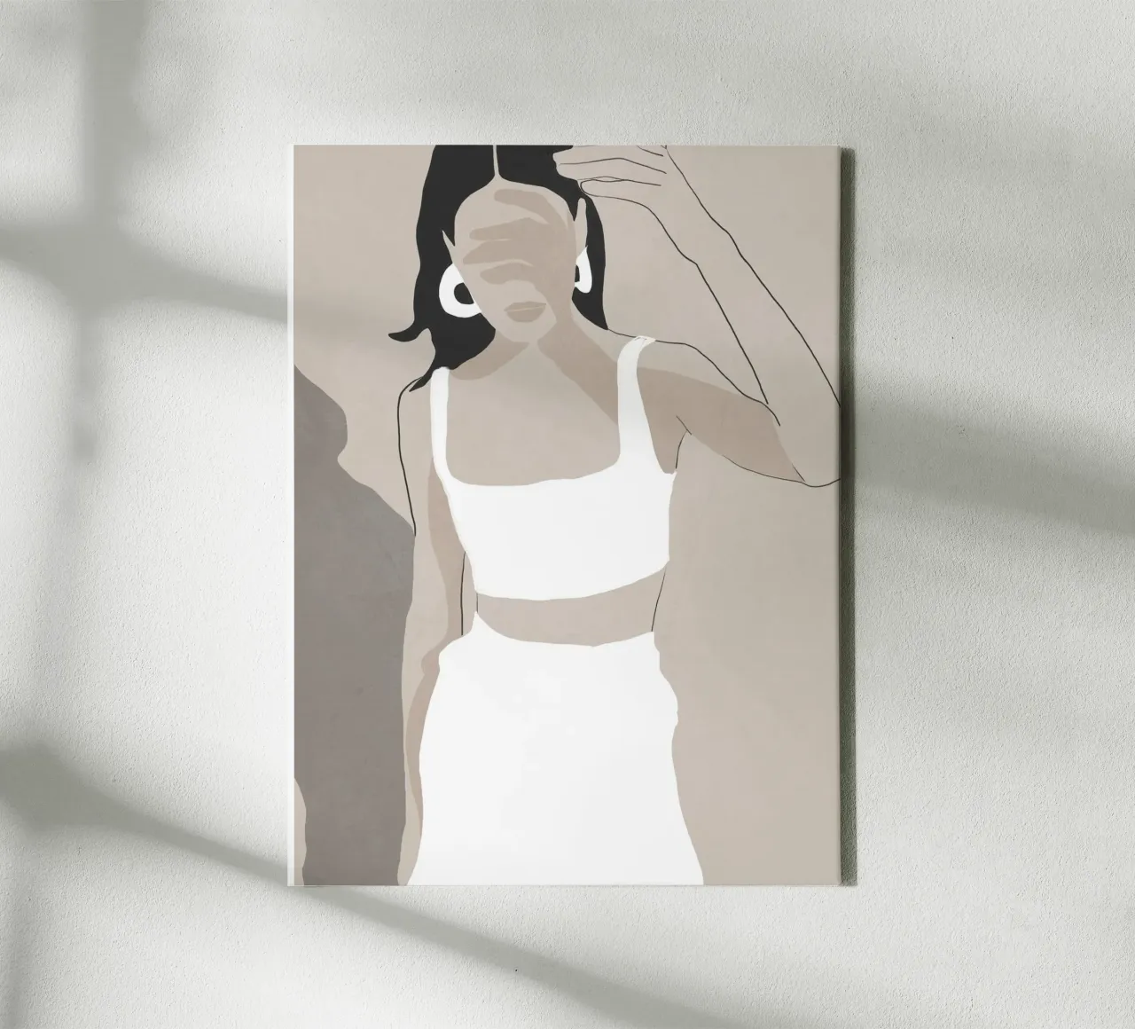 Shade Over Eyes canvas met Baklijst van LeaDArt