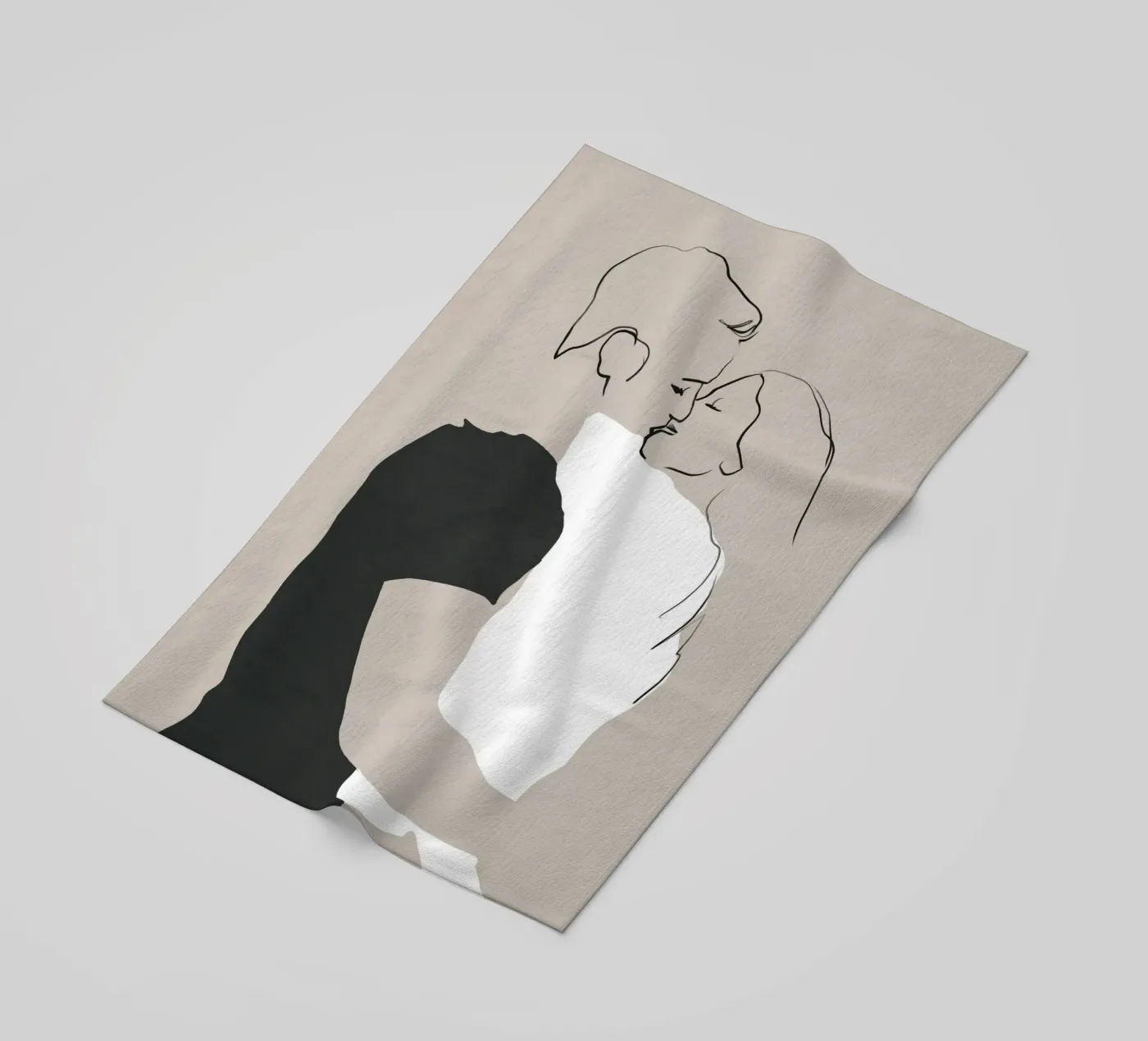 Il primo bacio telo mare da LeaDArt