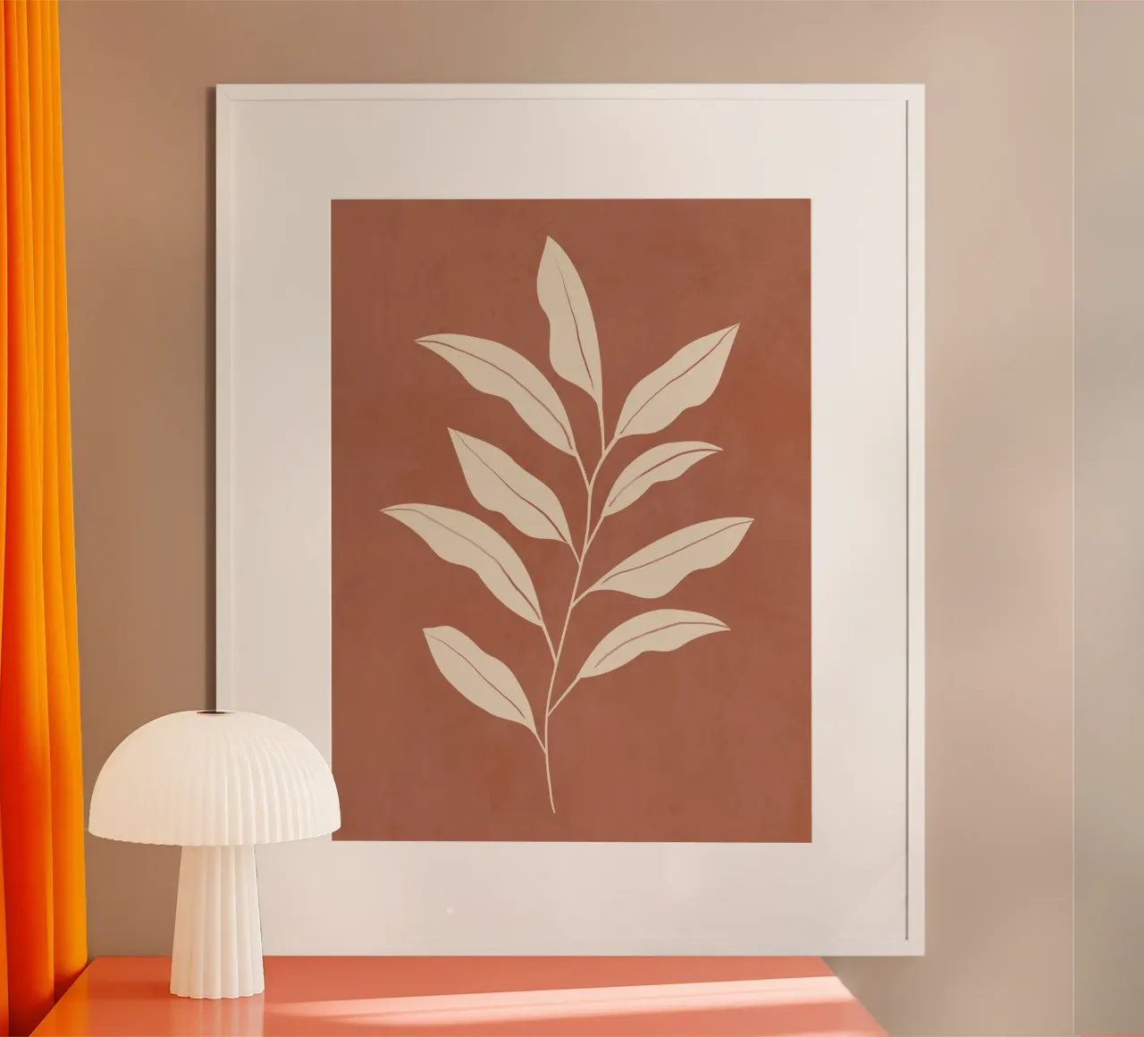 Terracotta Leaf hahnemühle by LeaDArt