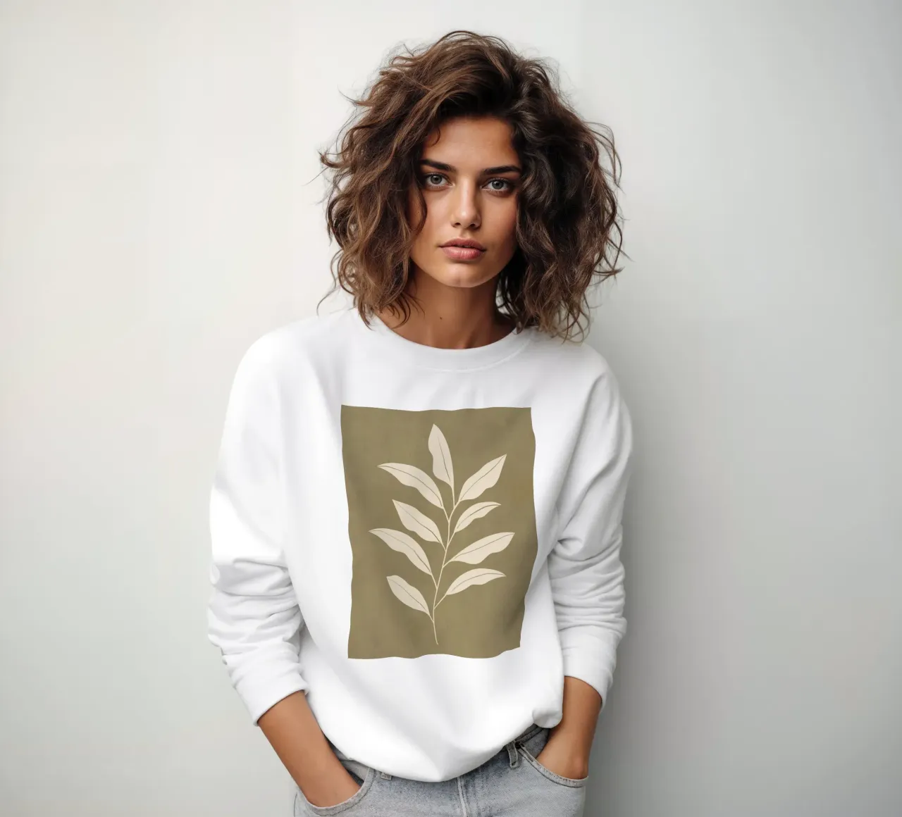 Olive Leaf sweatshirt by LeaDArt