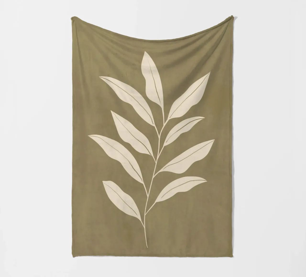 Olive Leaf Fleecedecke von LeaDArt