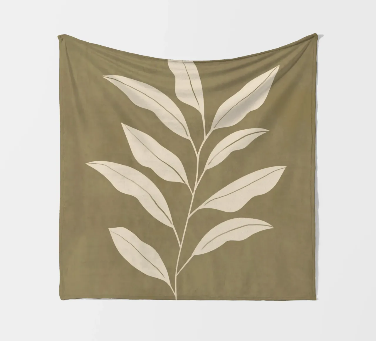 Olive Leaf Fleecedecke von LeaDArt
