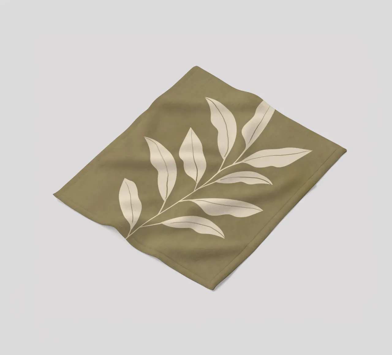 Olive Leaf Fleecedecke von LeaDArt