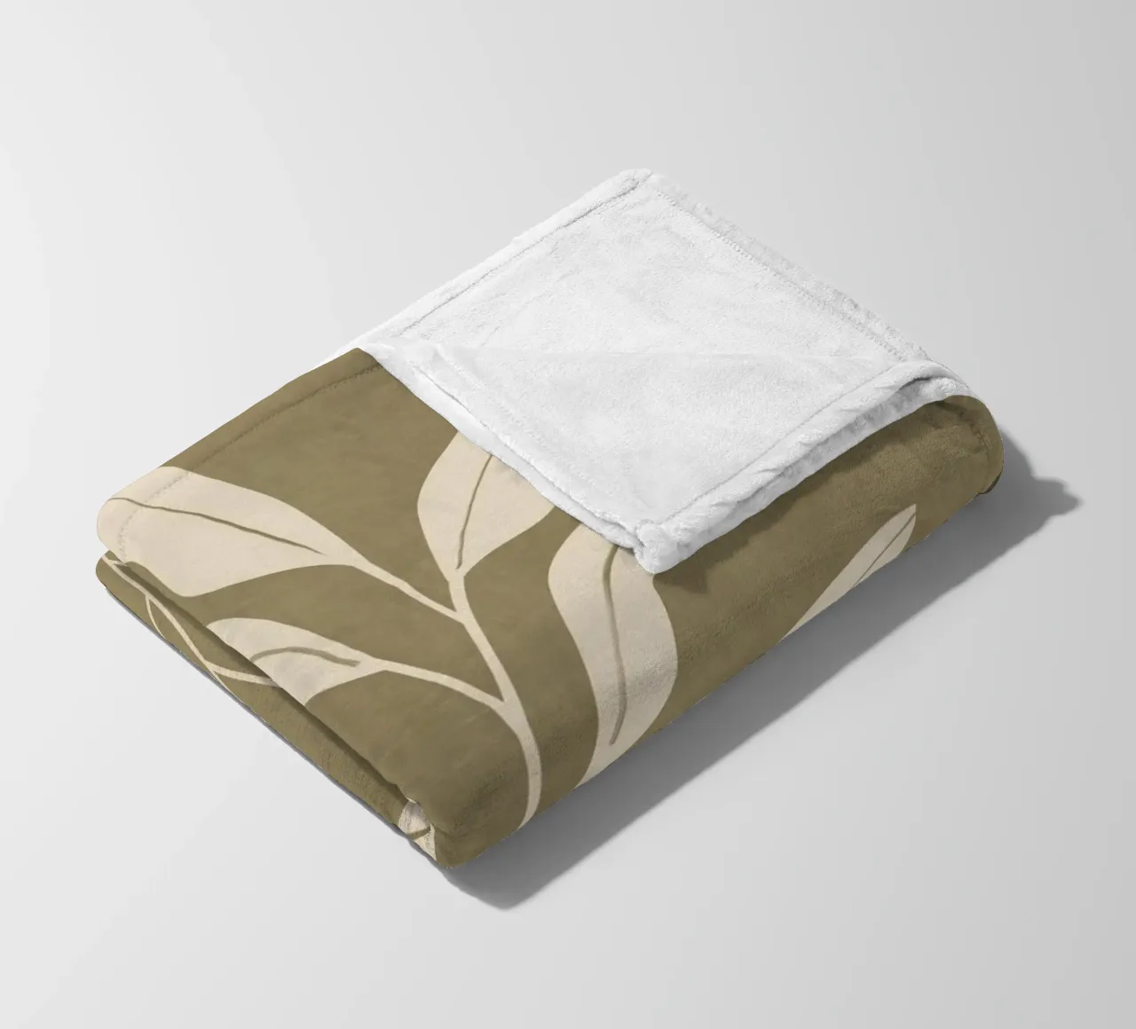 Olive Leaf Fleecedecke von LeaDArt