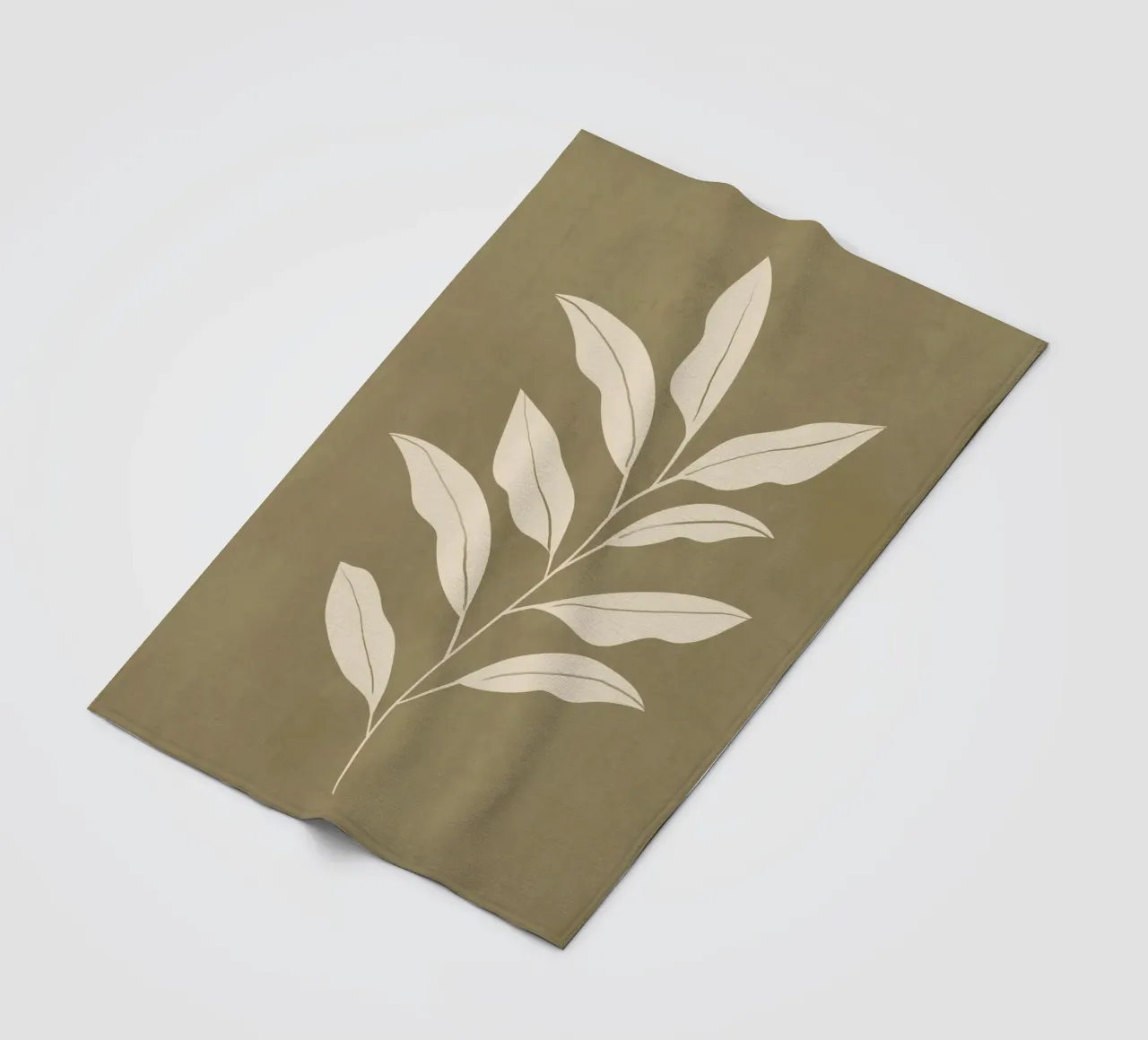 Olive Leaf Fleecedecke von LeaDArt