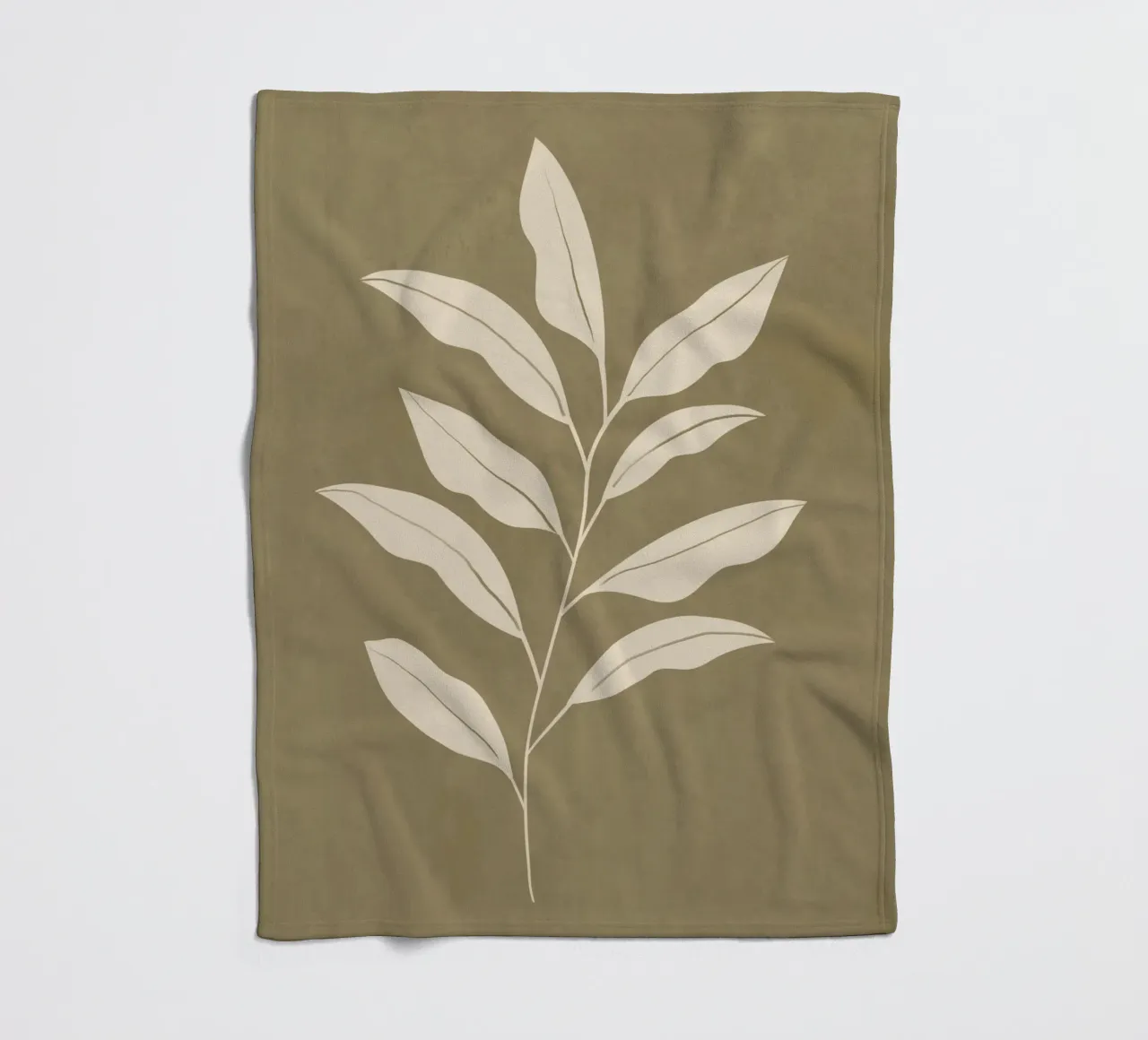 Olive Leaf Fleecedecke von LeaDArt