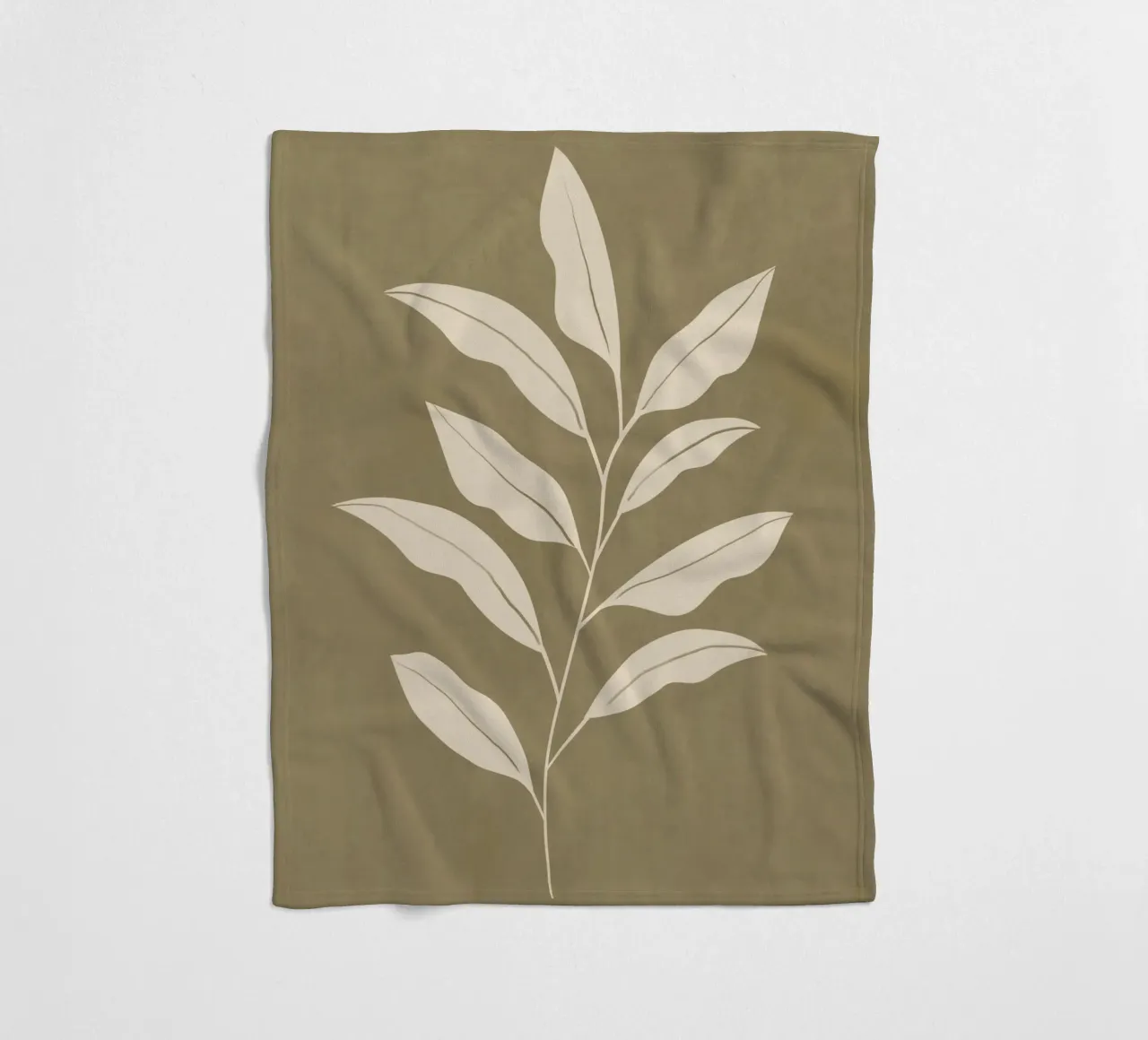 Olive Leaf Fleecedecke von LeaDArt