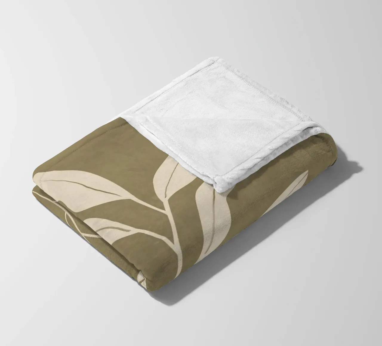 Olive Leaf Fleecedecke von LeaDArt