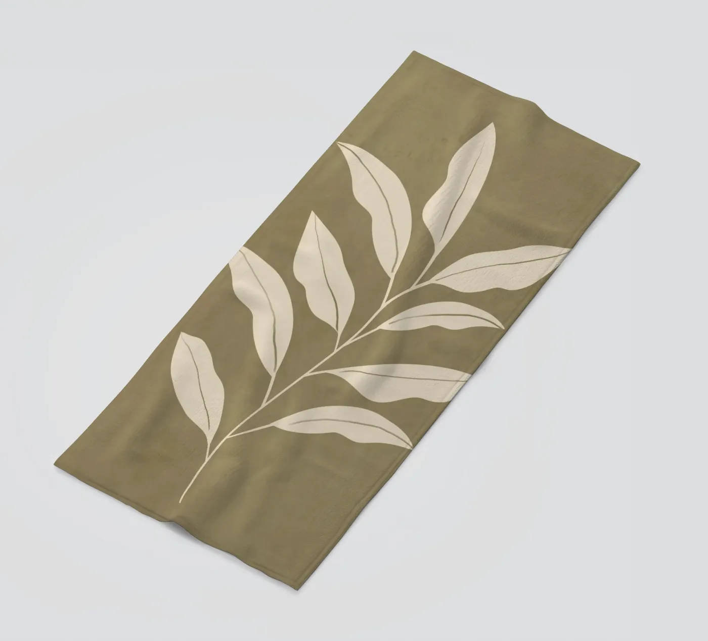 Olive Leaf strandhanddoek van LeaDArt