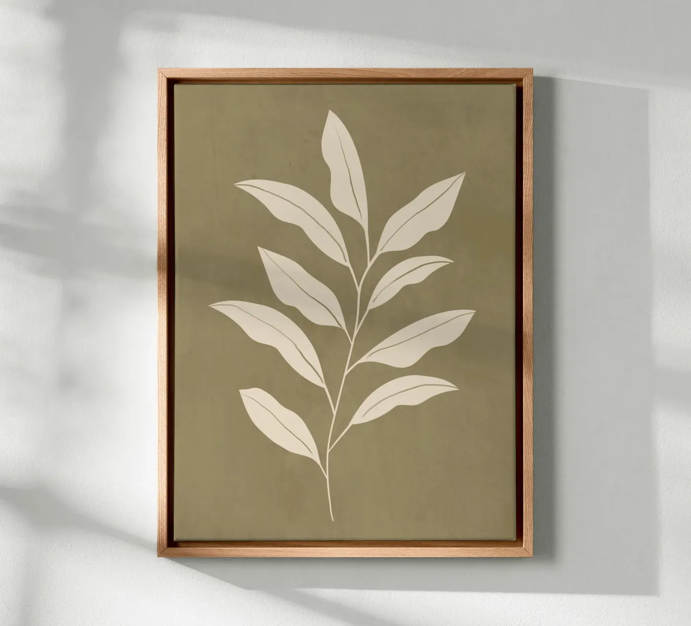 Olijfblad canvas van LeaDArt