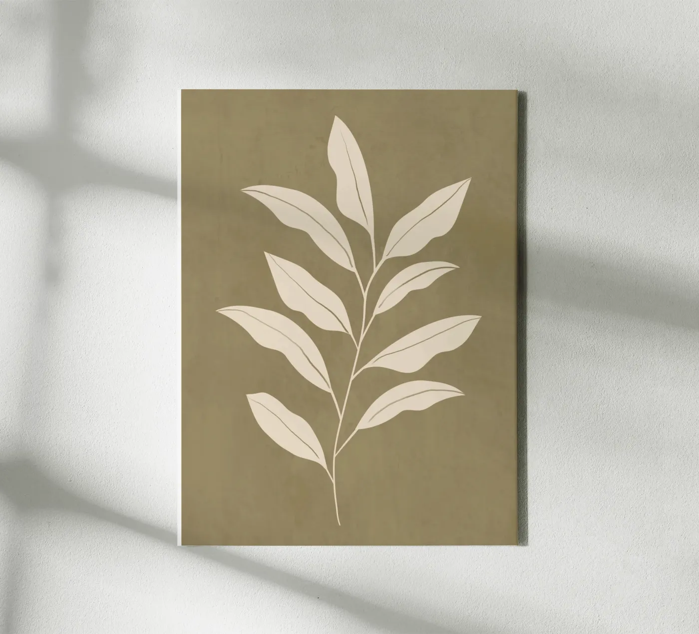 Olijfblad canvas van LeaDArt